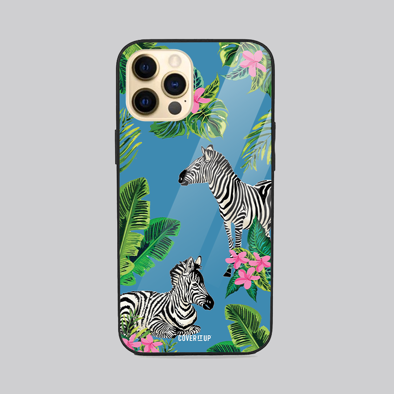Design Phone Cases Zebra Wild Life Glass Case