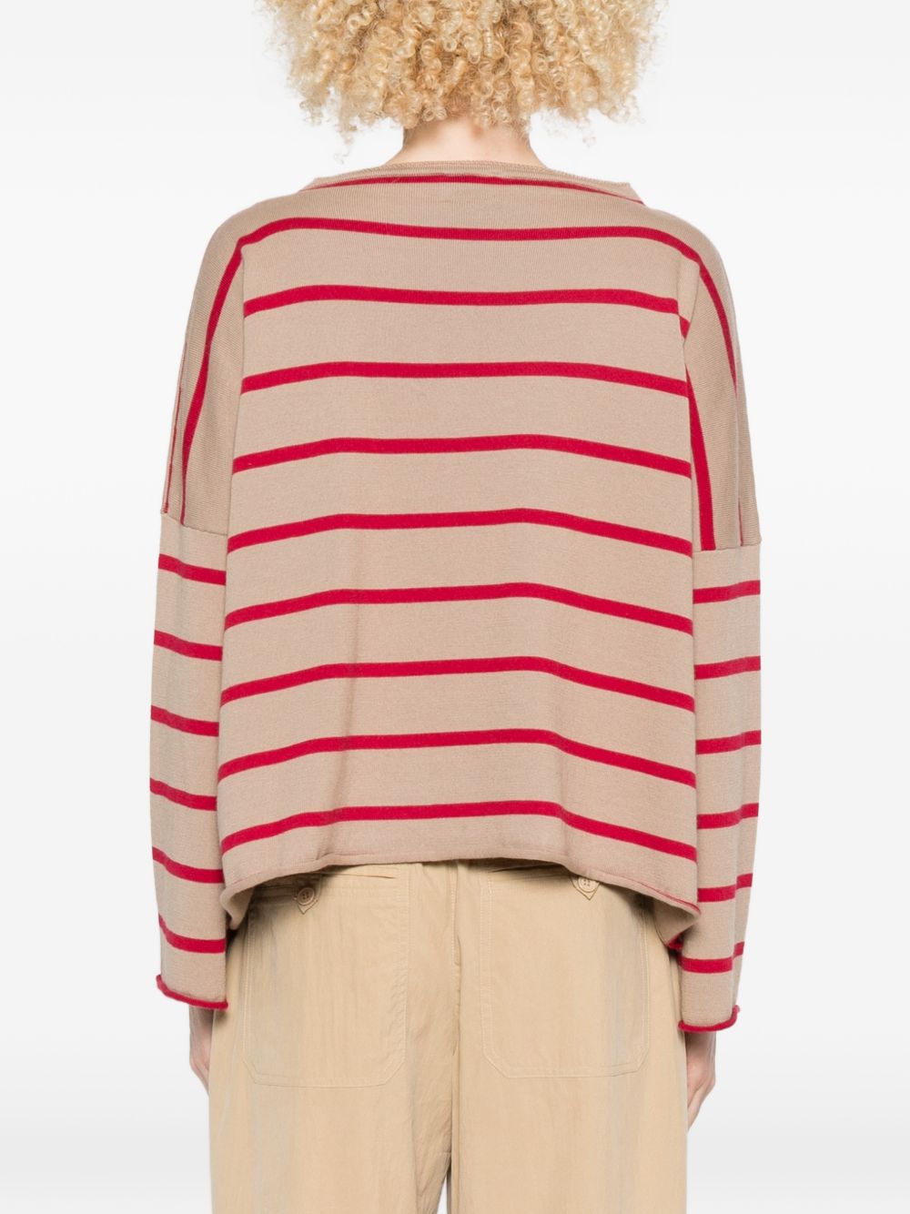 Beyou Cashmere and cotton striped sweater – Cotton 85%, Cashmere 15% - view 2