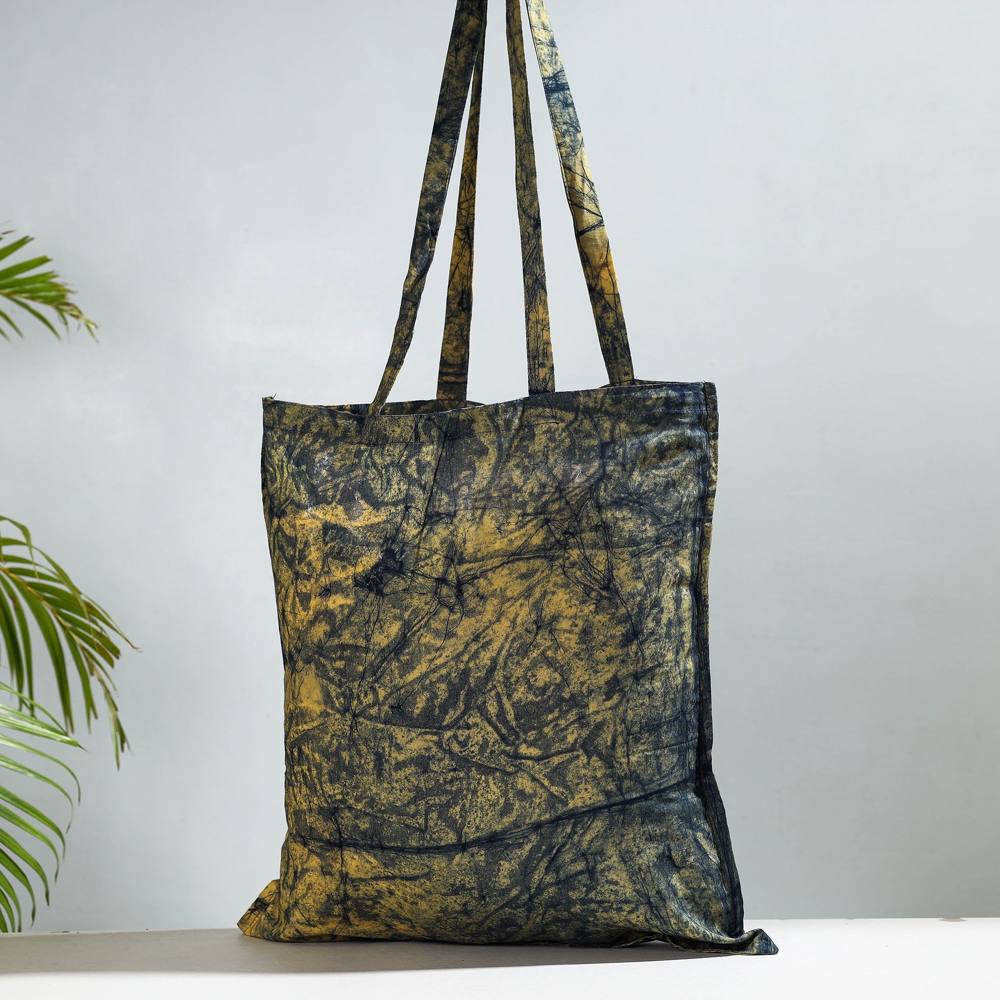 NOORI BAZAR Blue - Hand Batik Printed Cotton Jhola Bag - view 2