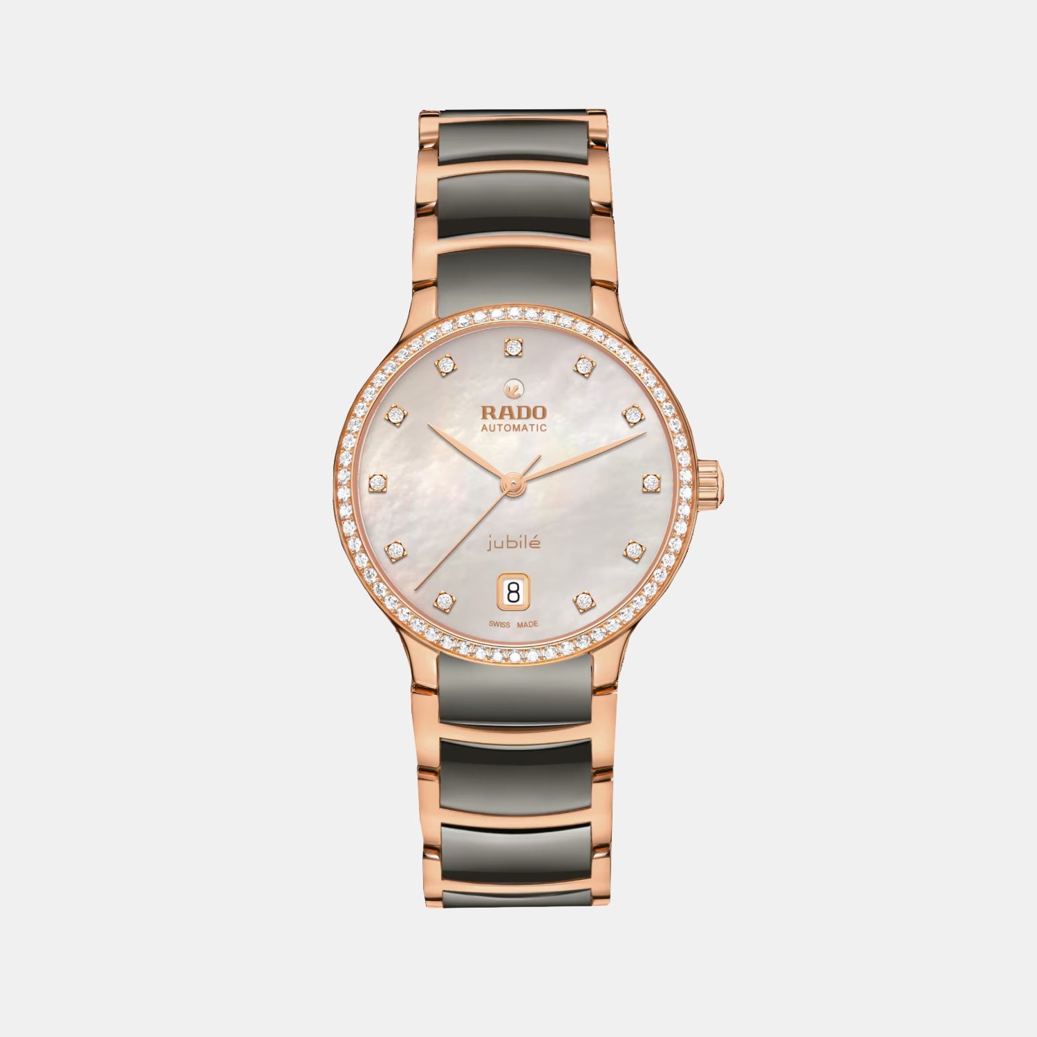 Rado Centrix Jublie Women Automatic Silver Mother Of Pearl Dial Analog Stainless Steel Watch R30230912