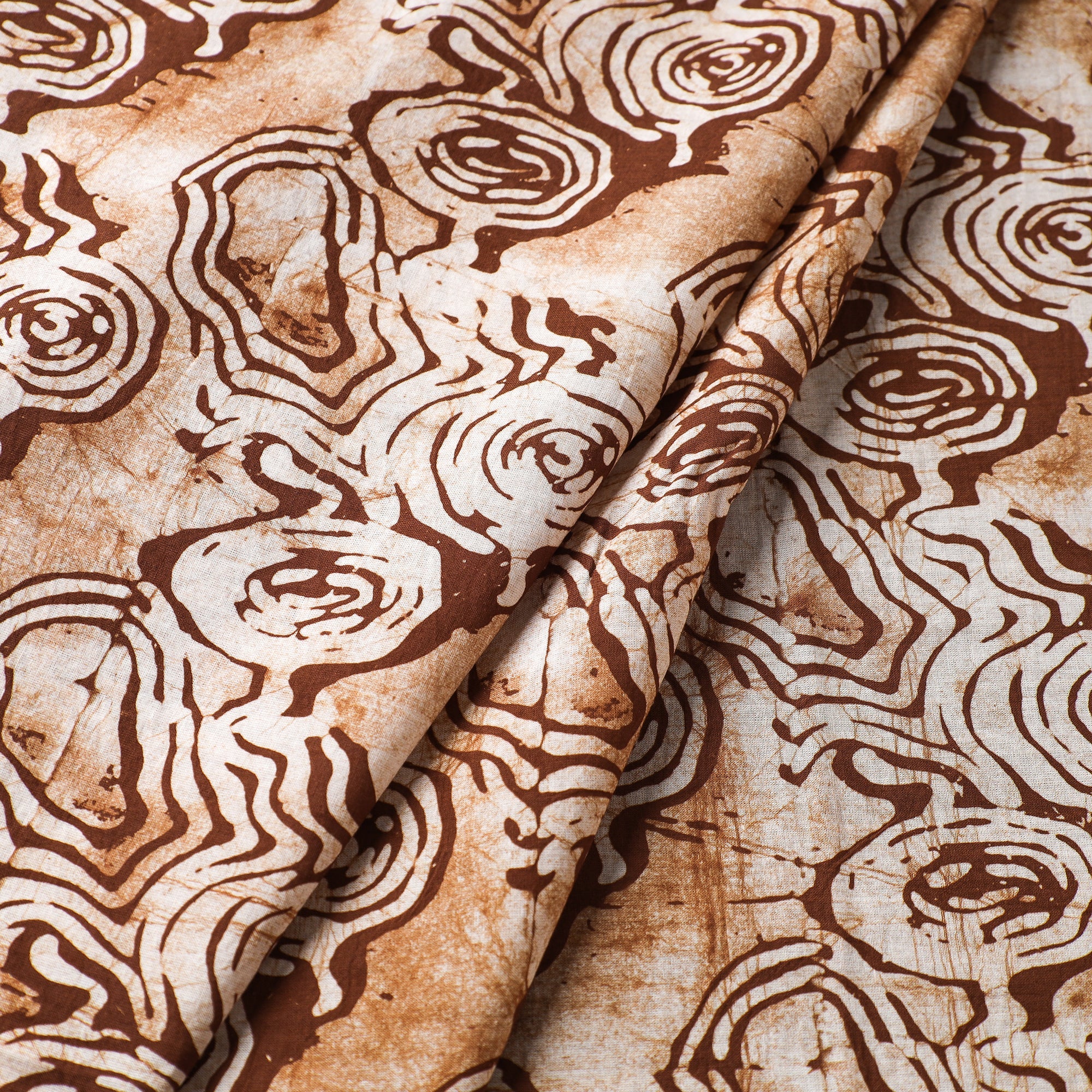 BATIK BY MD. SHARIFF Brown - Hand Printed Cotton Batik Fabric 27 - view 2