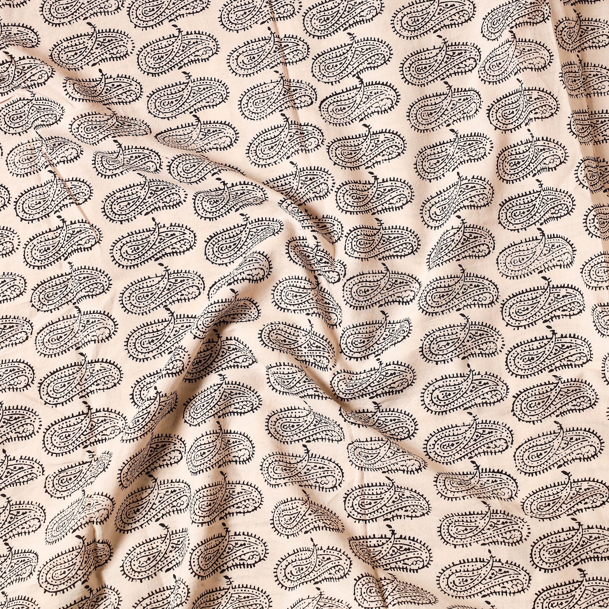 BAGH PRINTS BY UMAR FARUK KHATRI Beige - Bagh Block Printed Cotton Precut Fabric (1.7 Meter) - view 2