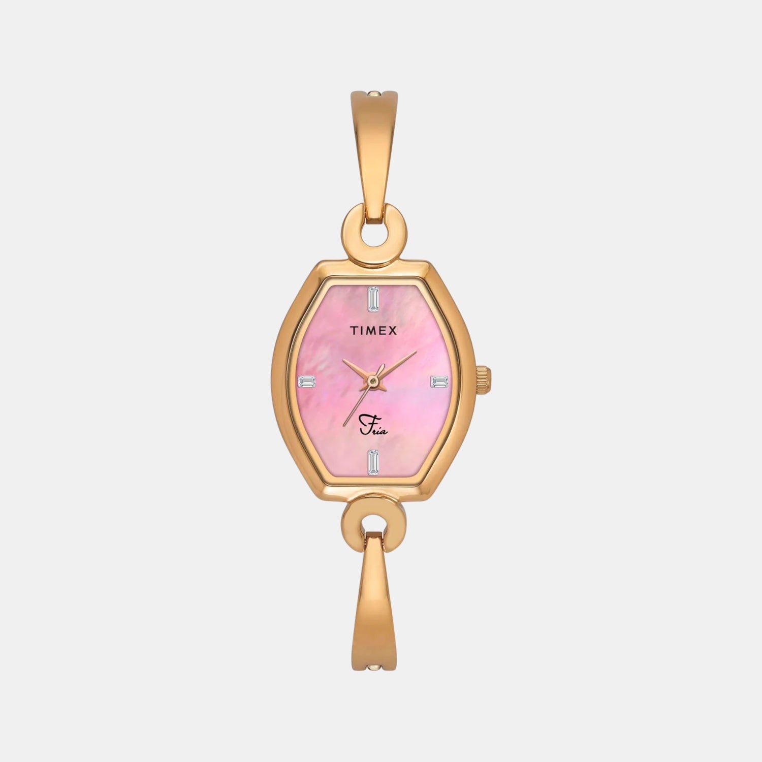 Timex Fria Women Quartz Mother Of Pearl Dial Analog Brass Watch TWEL19702