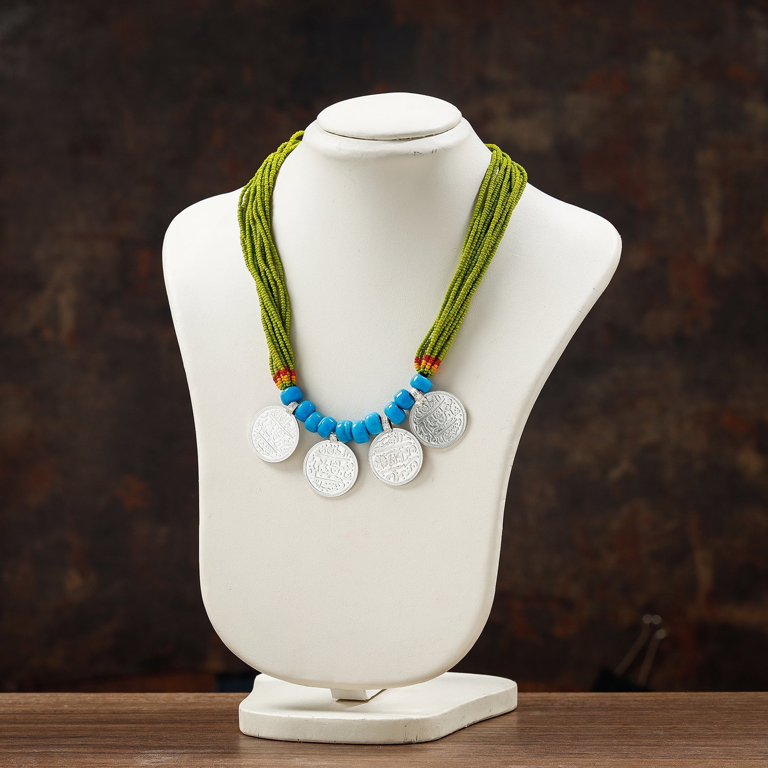 NATURE WORK Bead & Coin Work Handmade Baiga Tribal Necklace
