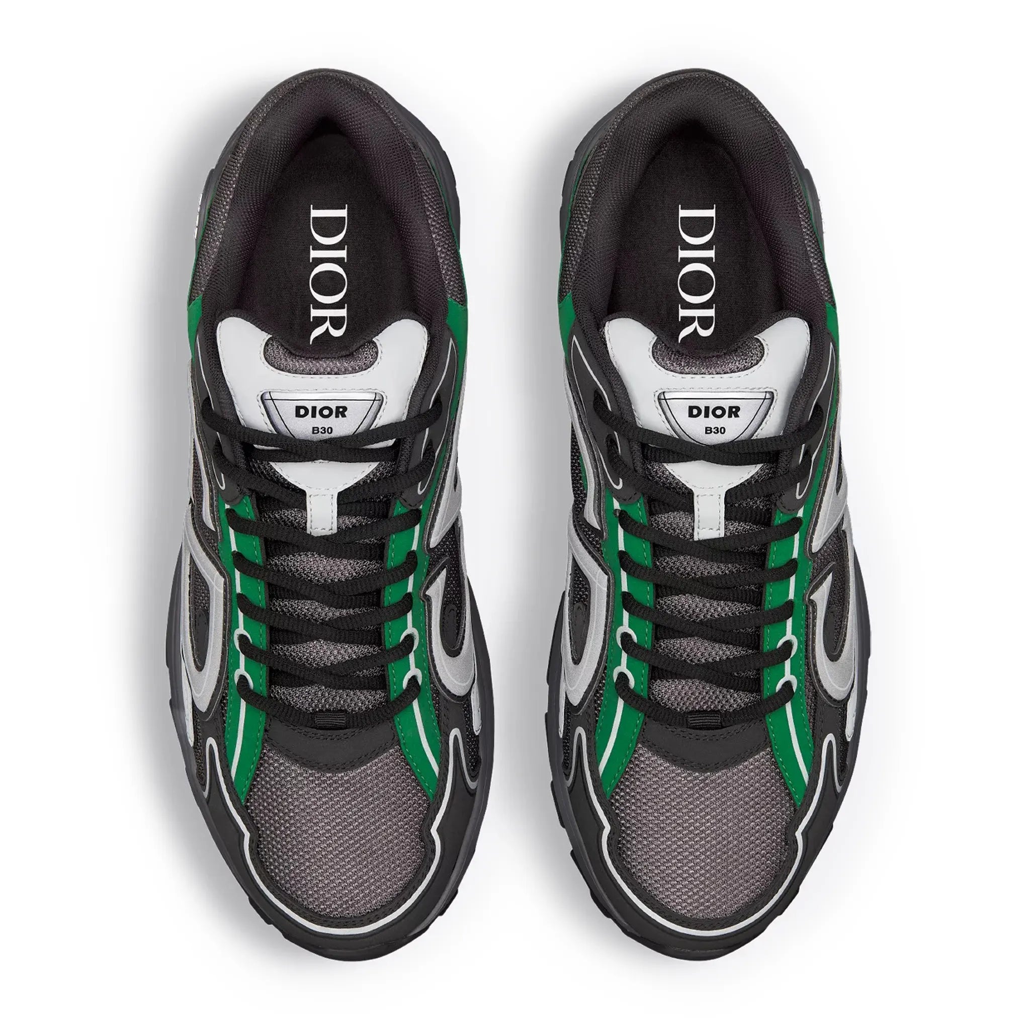 Dior B30 Mesh Deep Grey Green Black Trainer - view 3