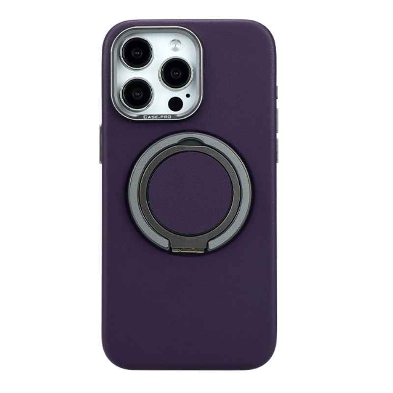 KShop Leather Magnetic Ring Case For iPhone 15 Plus - view 7