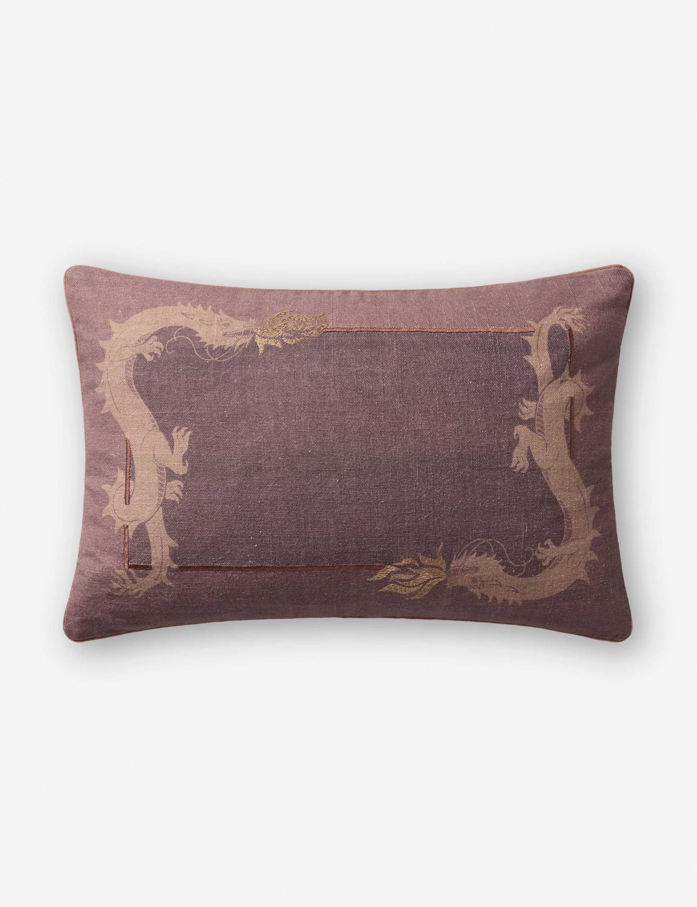 Lulu and Georgia Dragon Embroidered Pillow by Brigette Romanek x Loloi - view 2