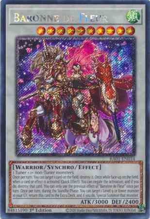 Yu-Gi-Oh! Baronne de Fleur - RA01-EN034 - Platinum Secret Rare - 1st Edition