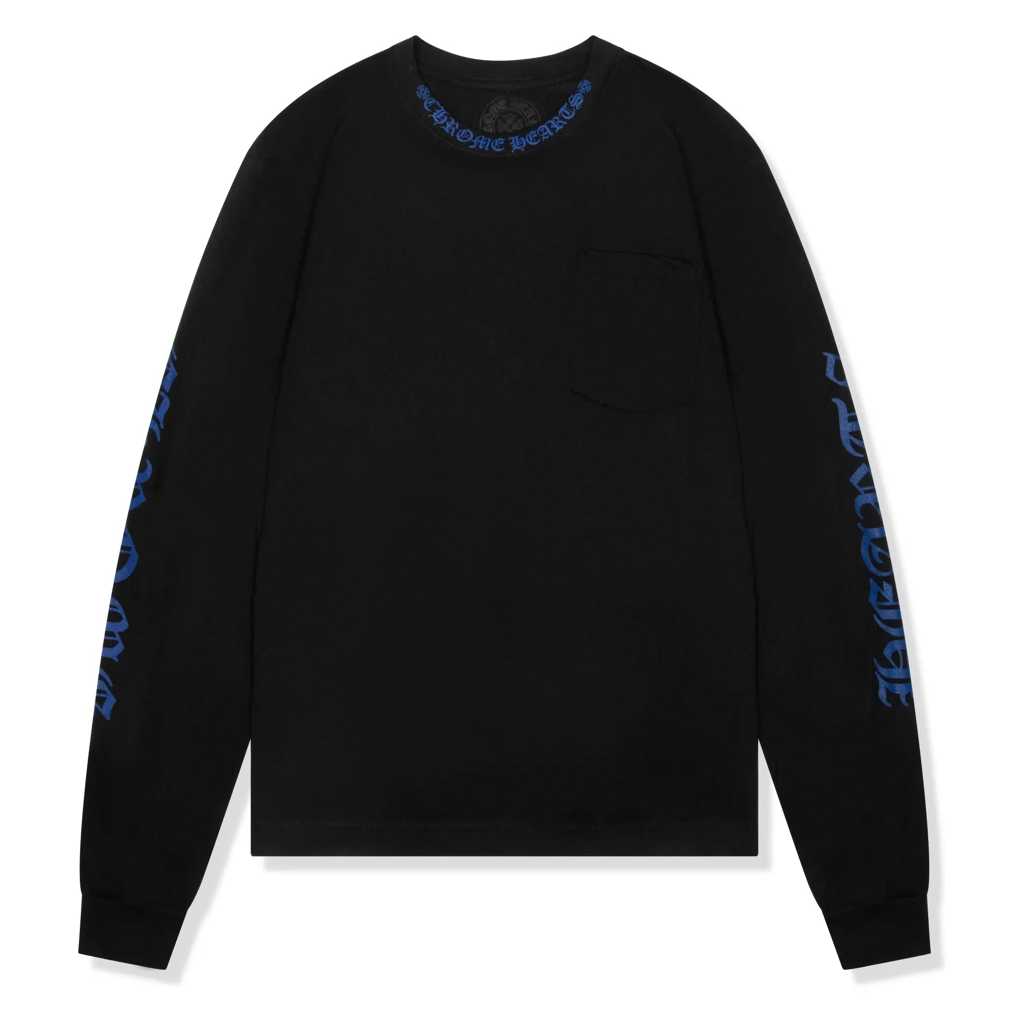 Chrome Hearts 1988 Neck Logo L/S Black Blue T Shirt