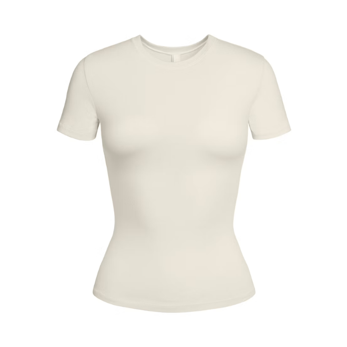 HYPE ELIXIR Skims Cotton Jersey T-Shirt Bone