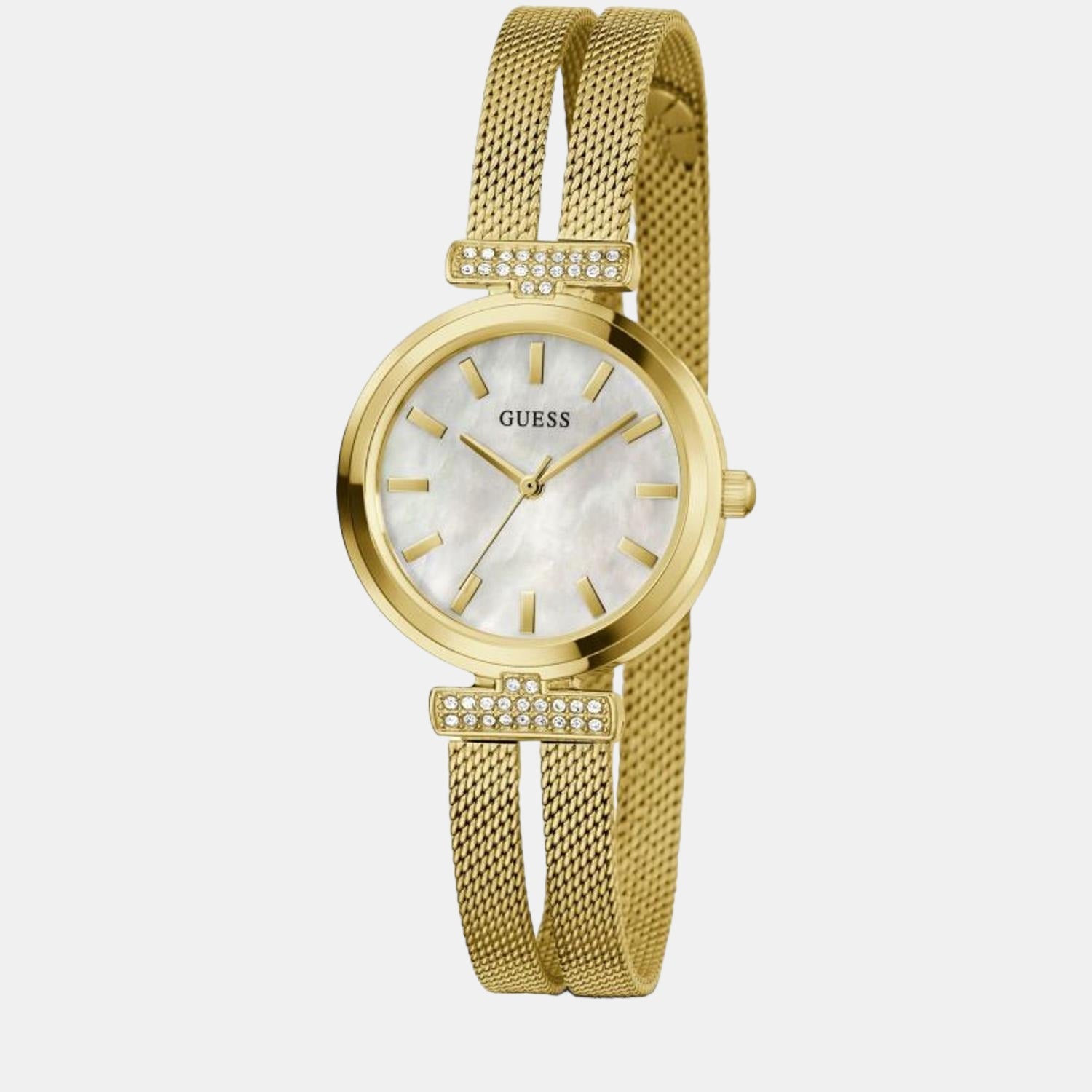 Guess Array Women Quartz Mother Of Pearl Dial Analog Stainless Steel Watch GW0471L2 - view 2
