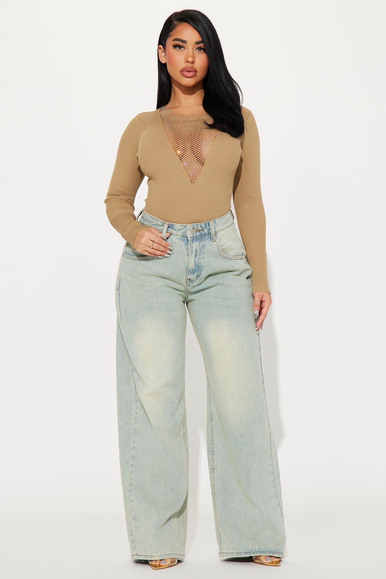 BlackTree Rhinestone Bodysuit