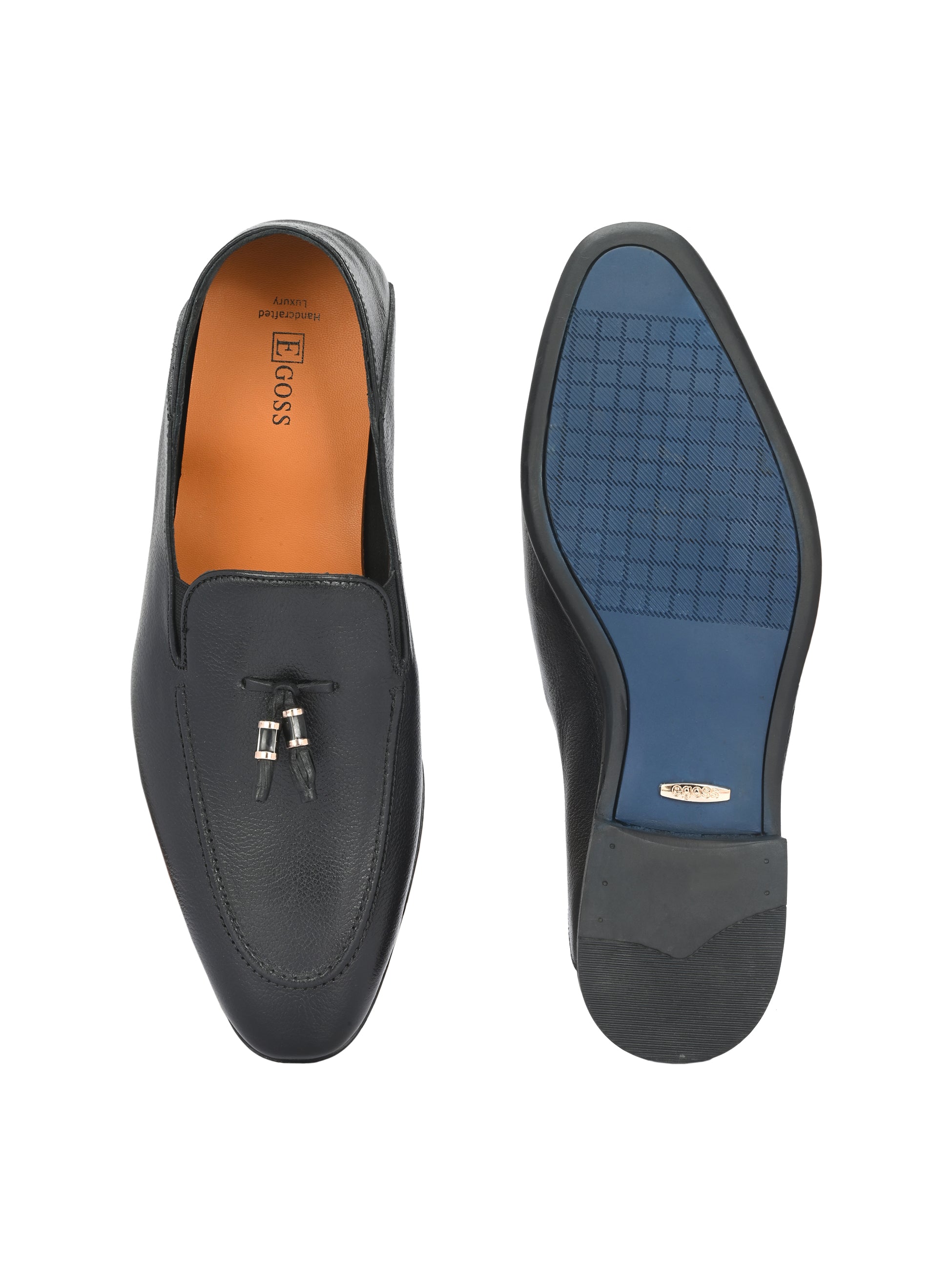 Egoss Shoes Egoss Gold Tassel Loafers for Men - view 9