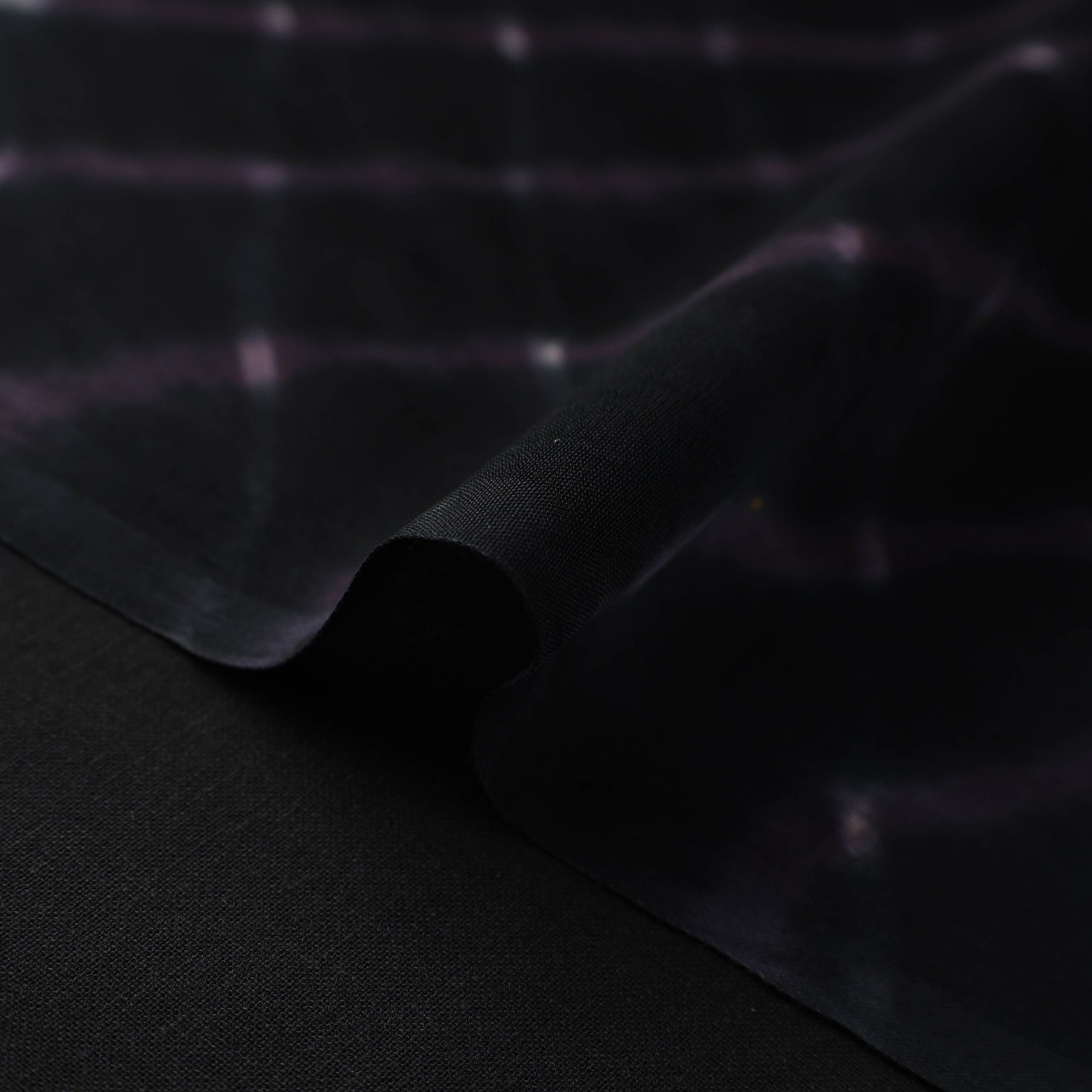 LEHARIYA BY BADSHAH MIYAN Black - Leheriya Tie-Dye Mothra Chanderi Silk Fabric 24 - view 4
