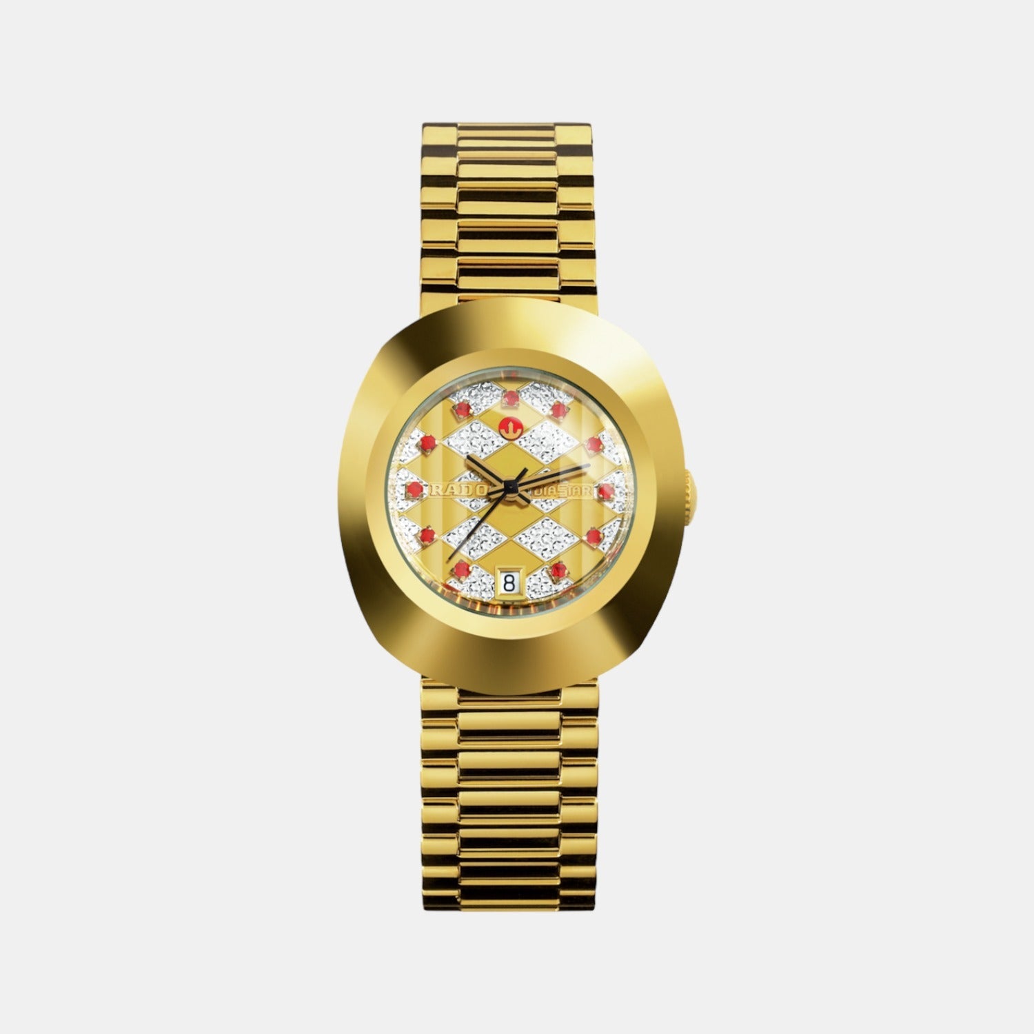 Rado Diastar Women Automatic Gold Dial Analog Stainless Steel Watch R12416193