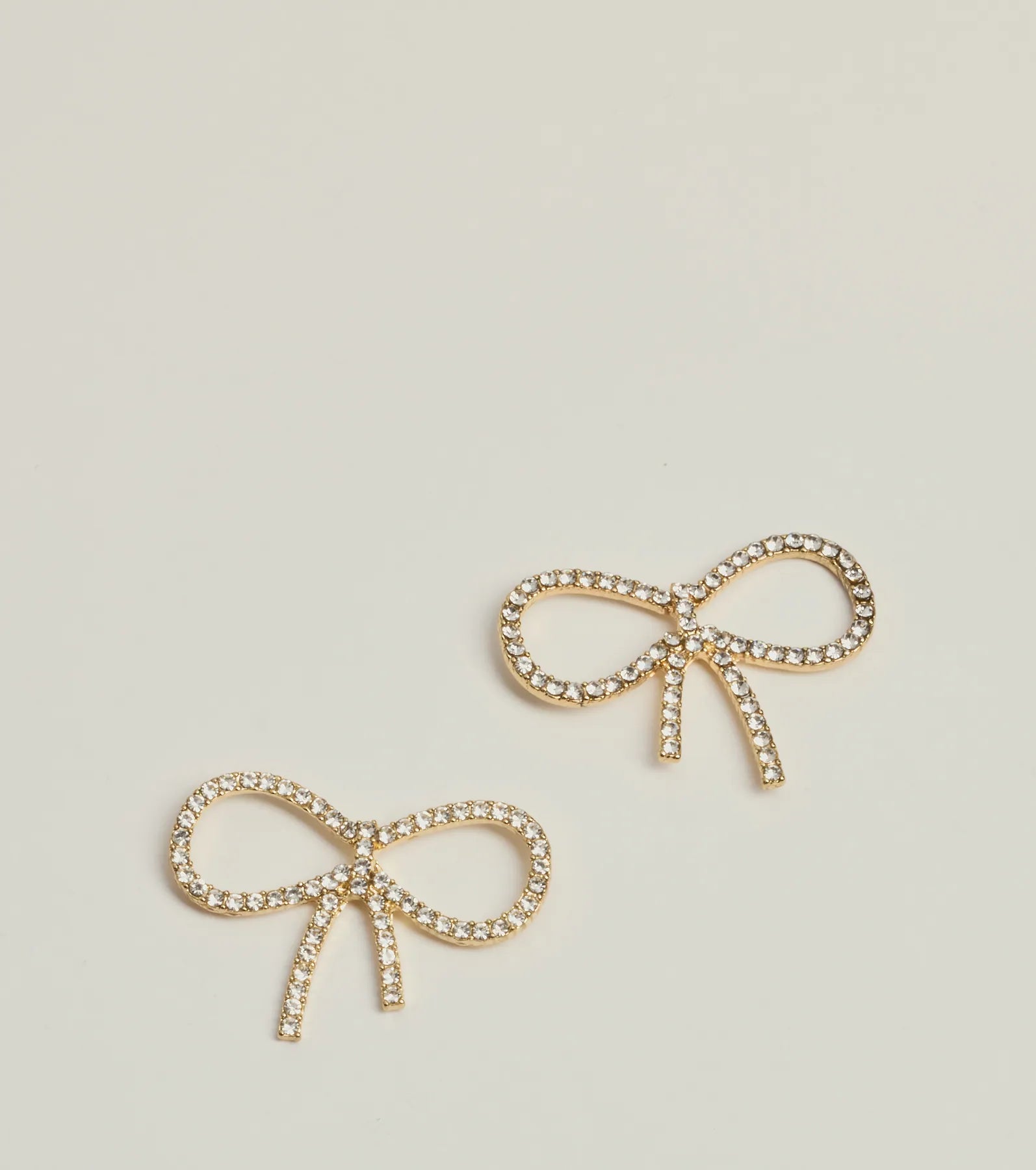 Windsor Delicate Glam Rhinestone Bow Earrings