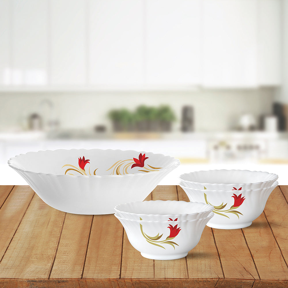 My Borosil Larah by Borosil Red Lily Bhel Puri Set