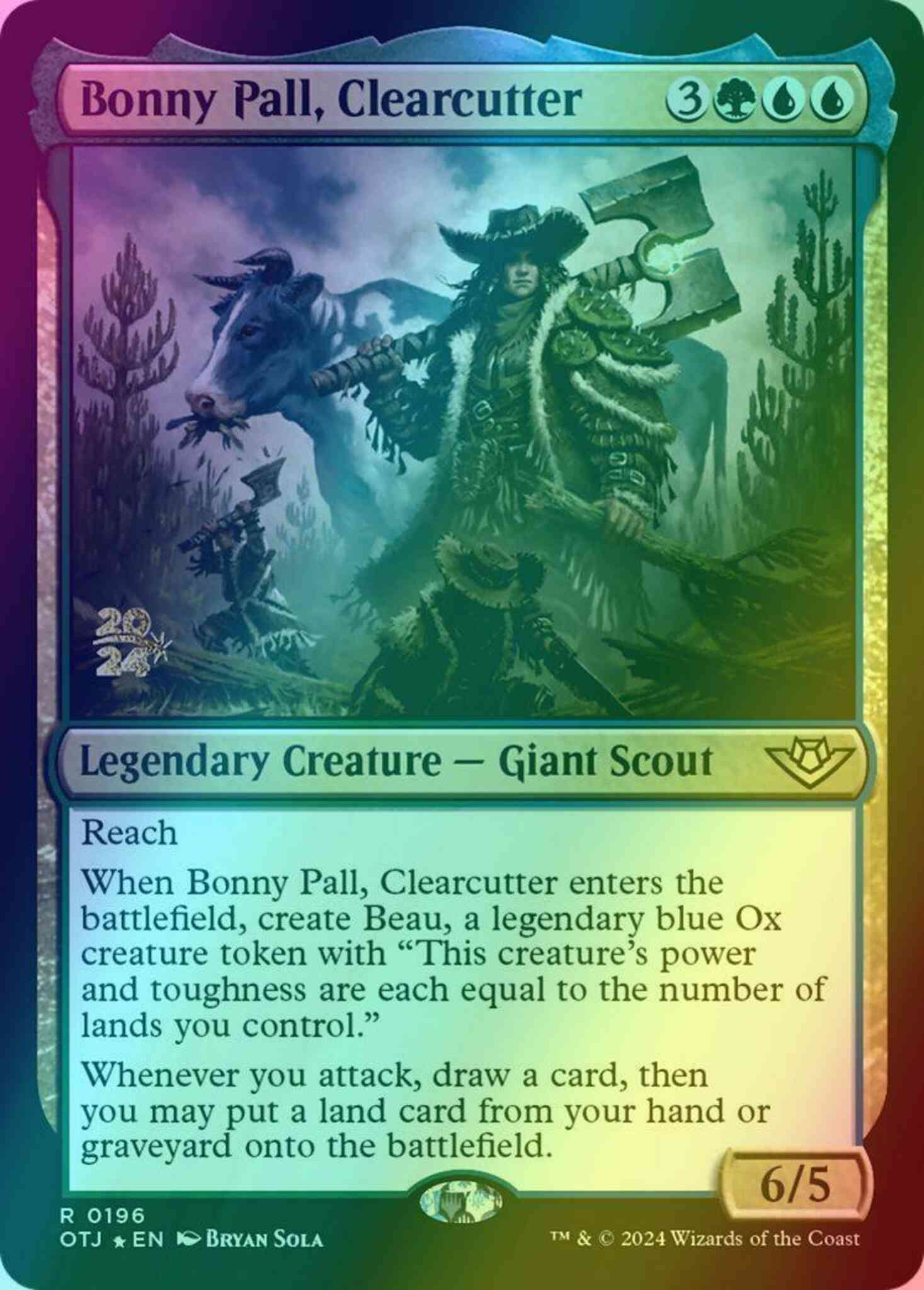 Bonny pall clearcutter – Magic Bonny Pall, Clearcutter [196s] [Prerelease] [Outlaws of Thunder Junction: Promos] [Foil]
