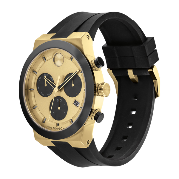 Movado Bold Fusion Gold Dial Men 44.5mm – Yellow Gold