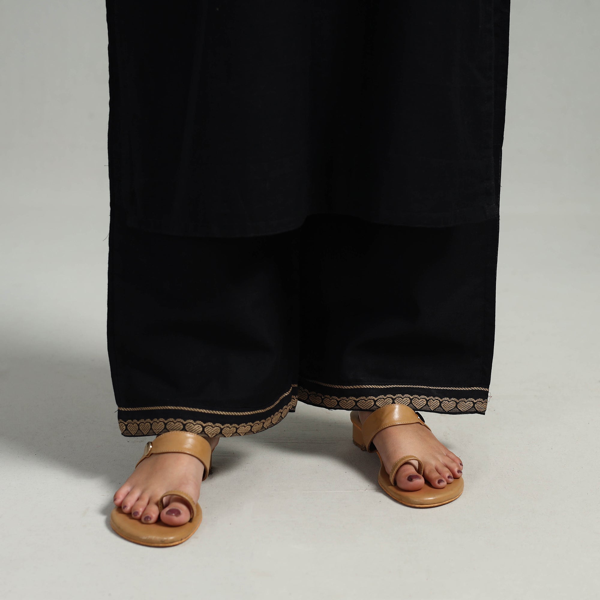 ITOKRI CASUALS Black - Cotton Dharwad Kurta Set with Palazzo & Dupatta 03 - view 8