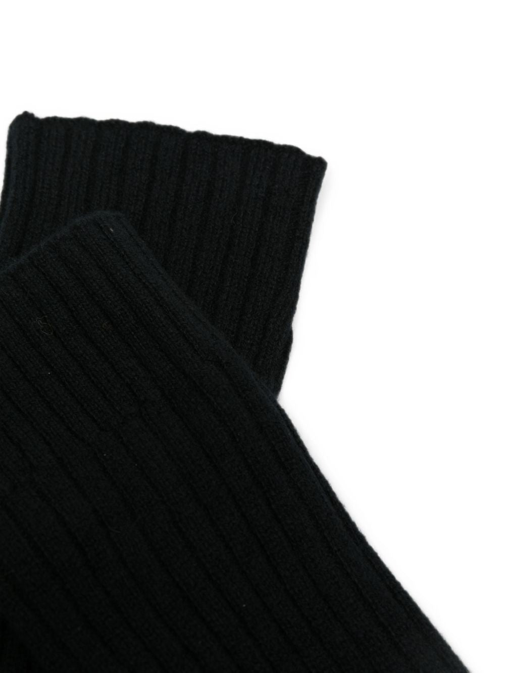 CT PLAGE Gloves BLACK – 100% Cashmere - view 2