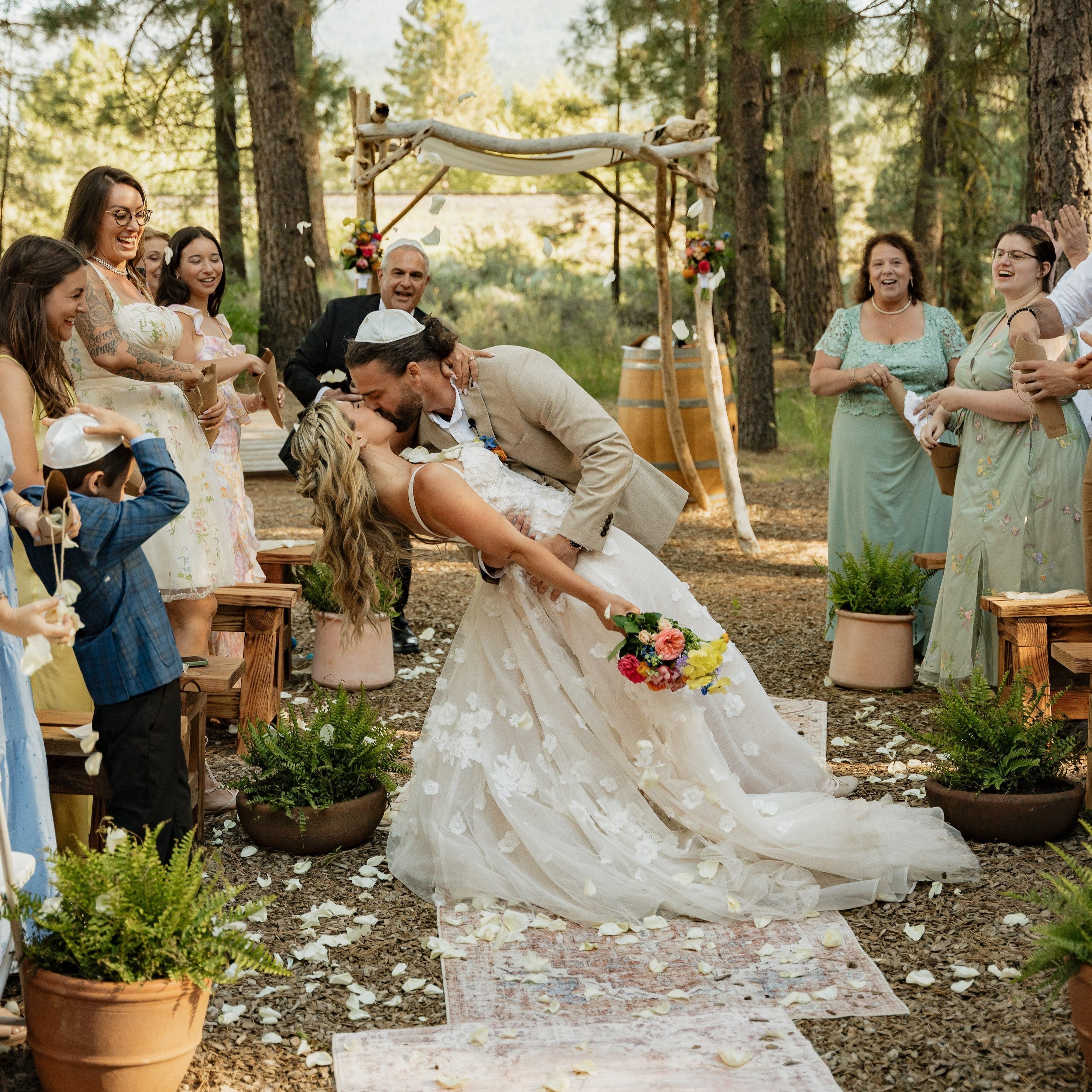 fiftyflowers.com Charmingly Vibrant Forest Wedding - view 2