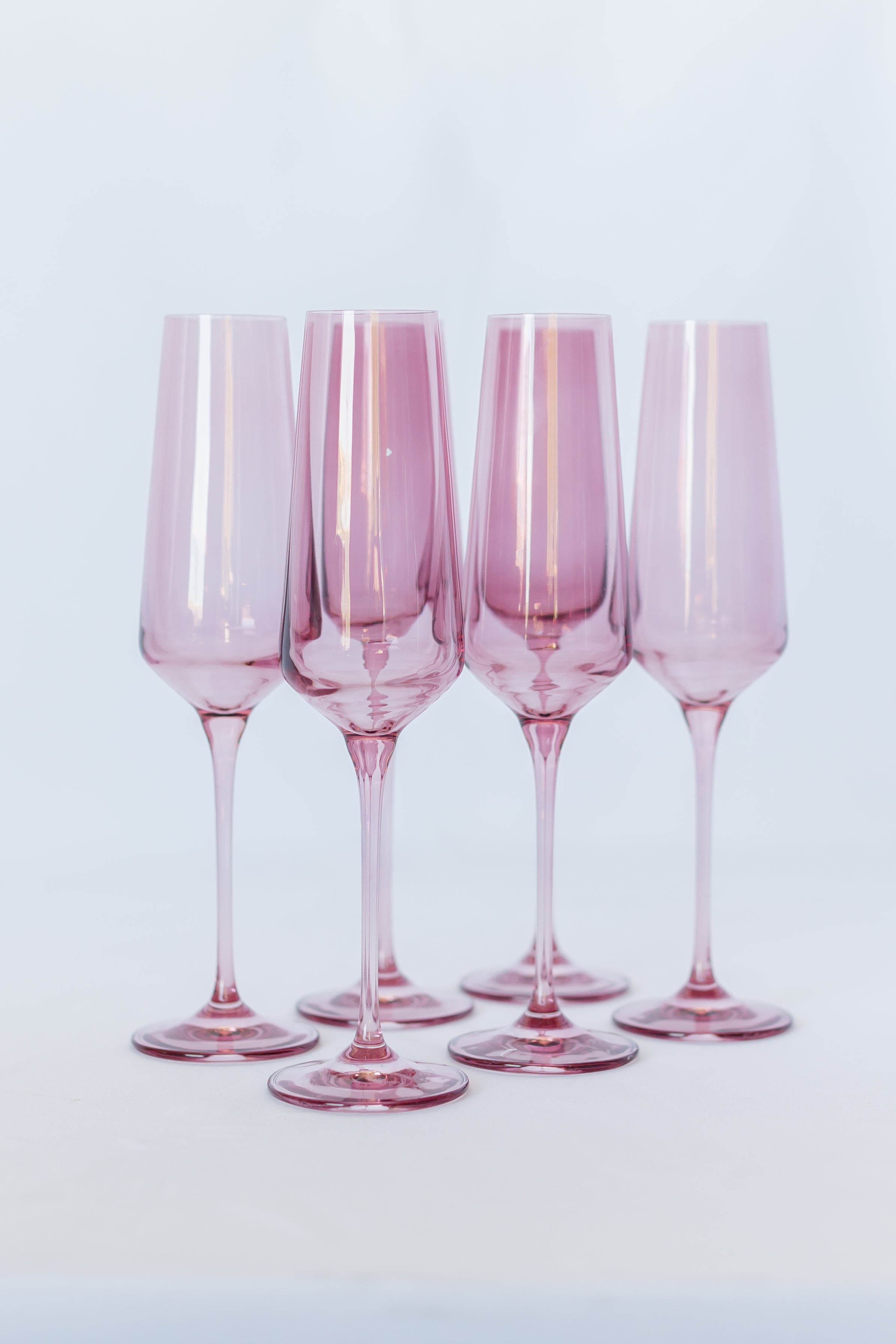 Estelle Colored Glass Estelle Colored Champagne Flute - Set of 6 {Rose}