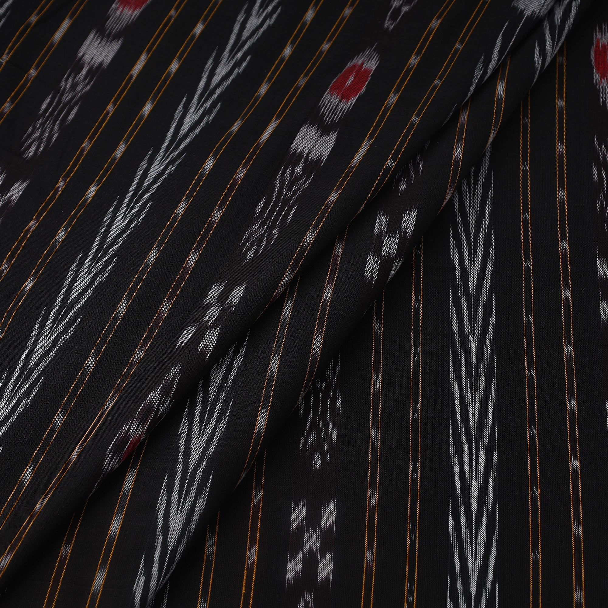 ASHOKA ASSEMBLE - CELEBRATING CRAFTS OF ODISHA Black - Handloom Cotton Sambalpuri Ikat Fabric 03 - view 2