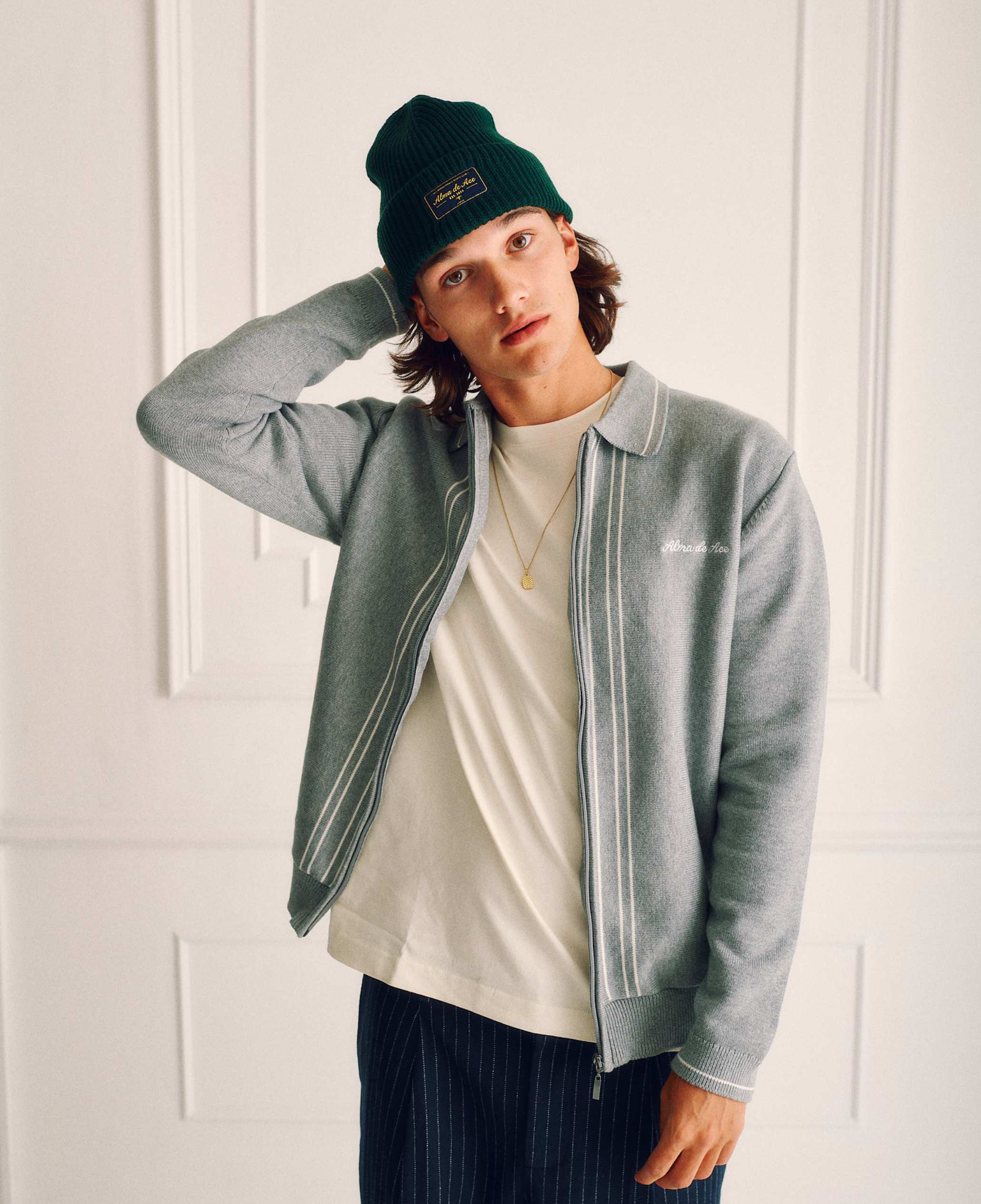 Alma De Ace Zela Knitted Grey Jacket - view 3