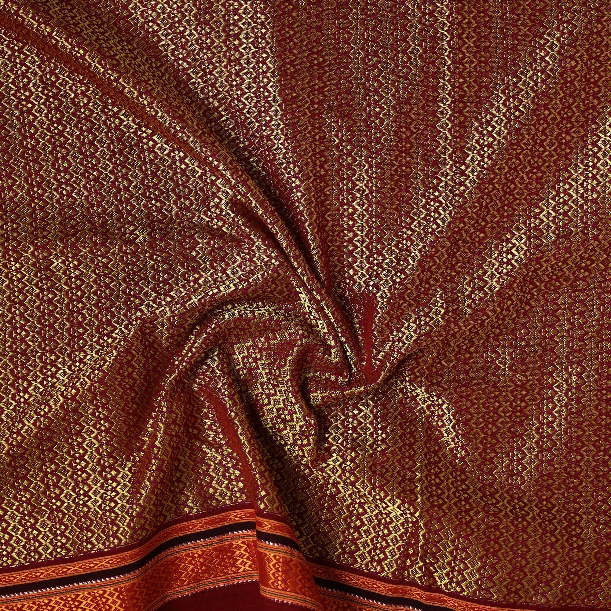SOUTH KARGHA Brown - Karnataka Khun Mercerized Cotton Fabric - view 2
