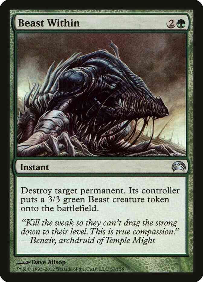 Beast within 57 – Magic Beast Within [57] [Planechase 2012] [Non-Foil]
