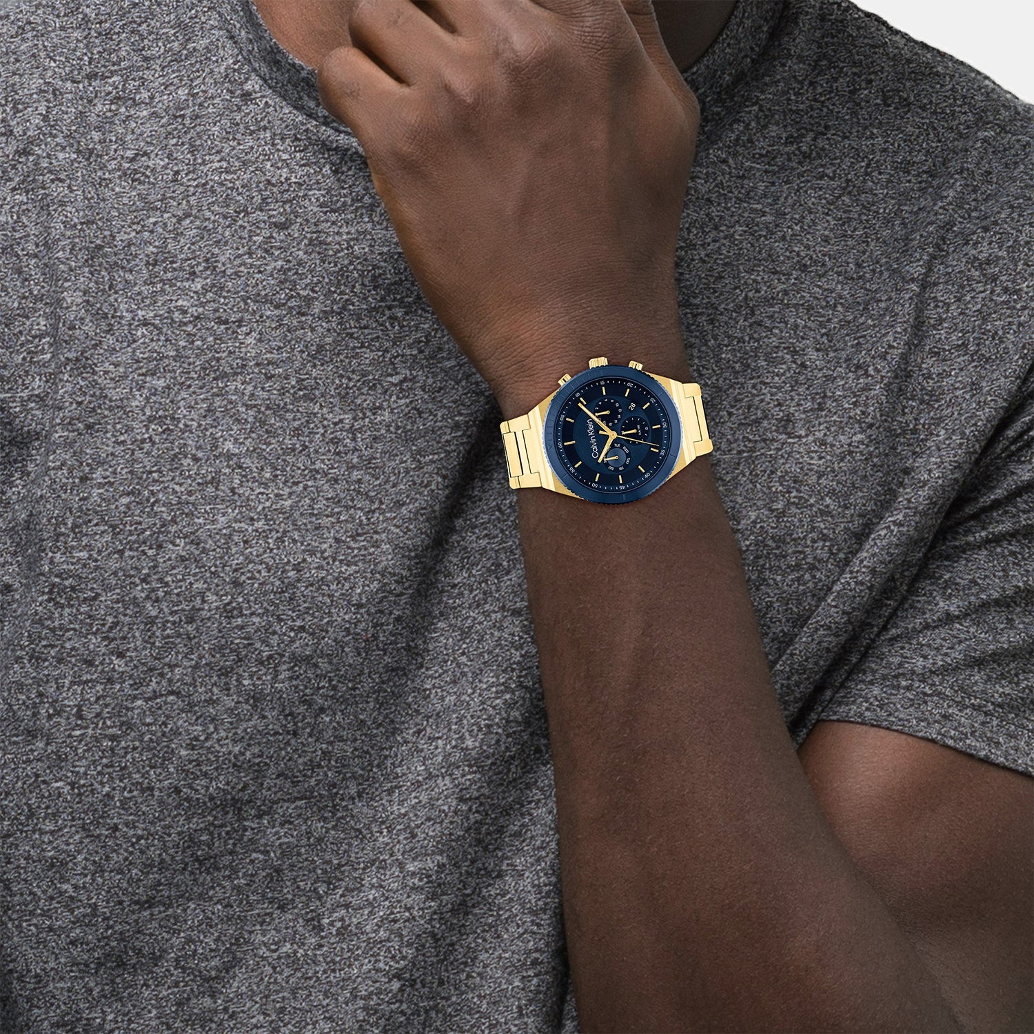 Calvin Klein Ck Fearless Men Quartz Blue Dial Chronograph Stainless Steel Watch 25200302 - view 4