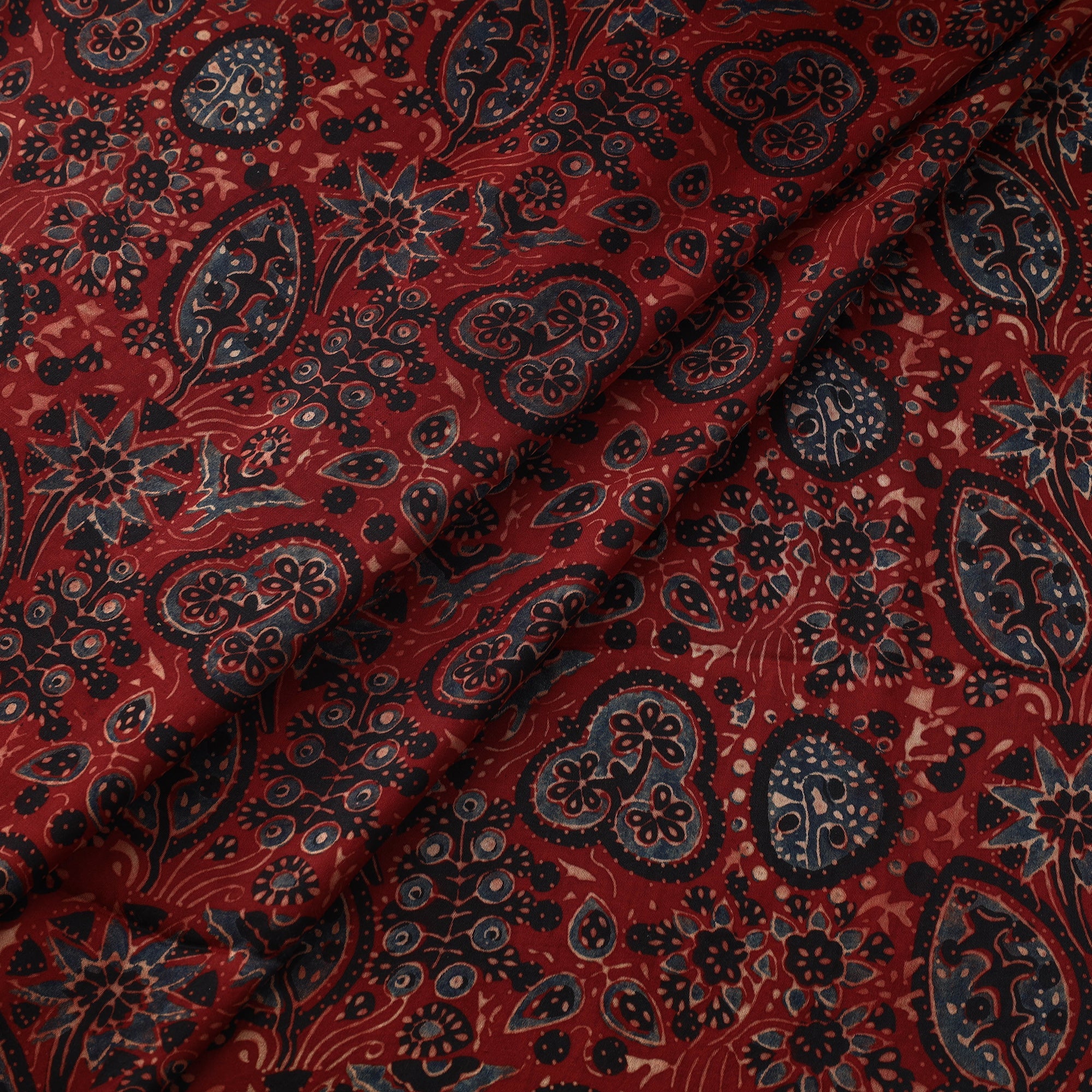 KACHCHH JI CHHAAP Modal Silk Ajrakh Print Fabric 18 - view 2