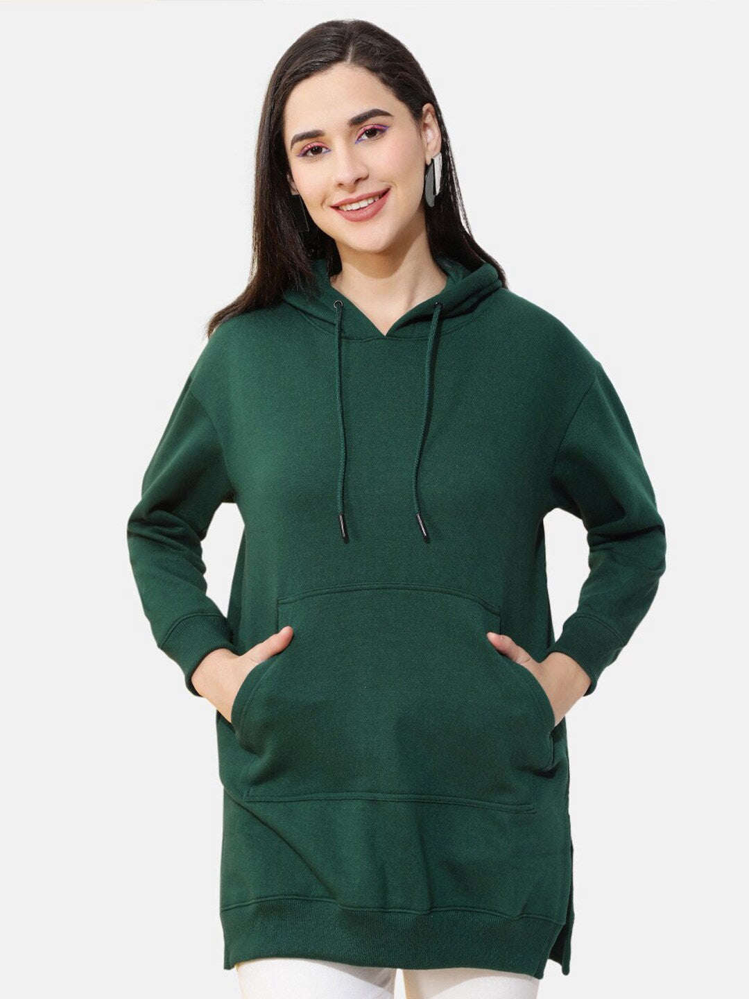Freehand By The Indian Garage Co Women's Solid Regular Fit Sweatshirt