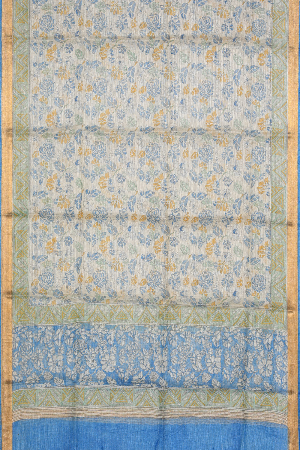 Kalanjali Cotton Silk Unstitched Suit With Dupatta (3 Pcs Set) - view 5