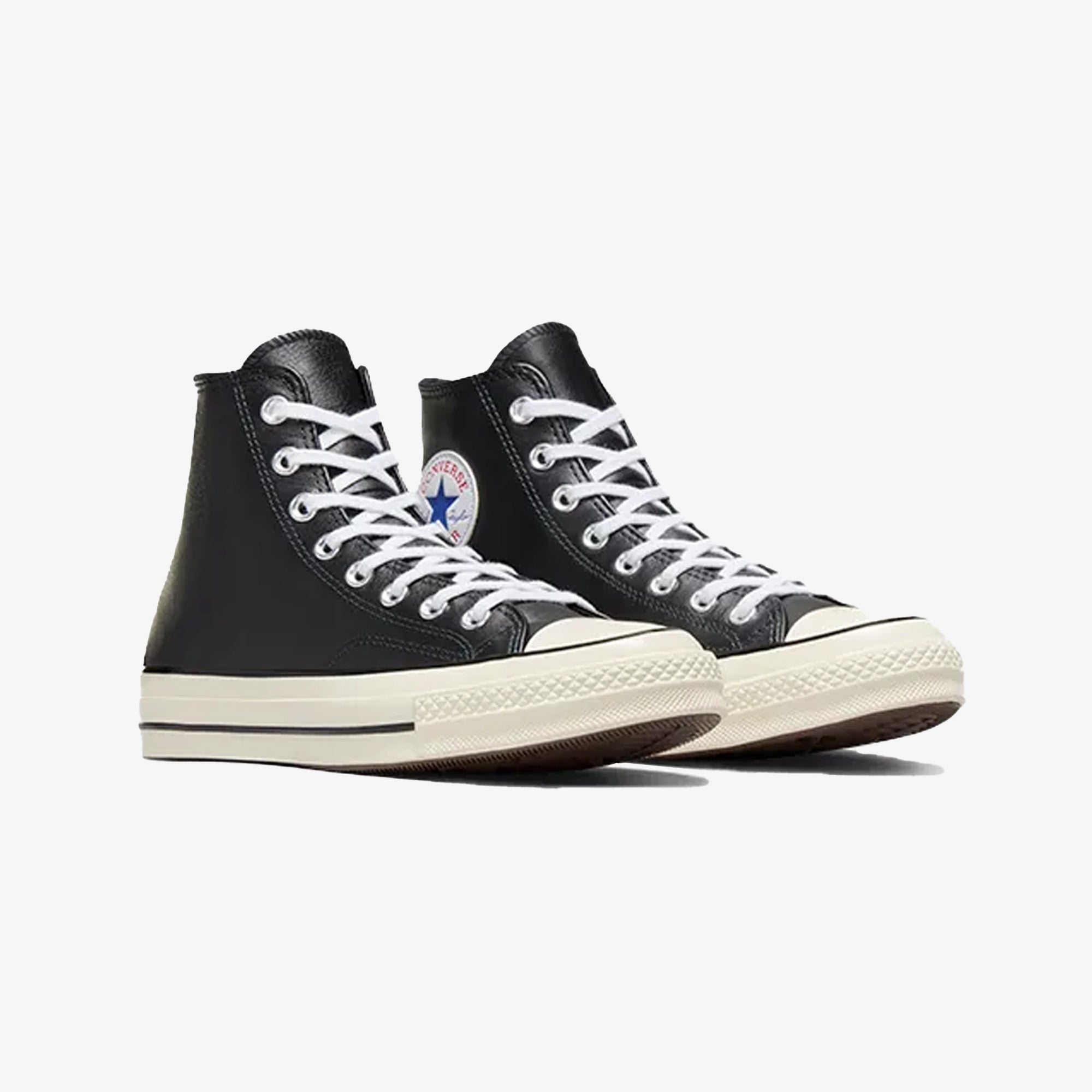 Converse | CHUCK 70 LEATHER SEASONAL { BLACK/WHITE - view 2