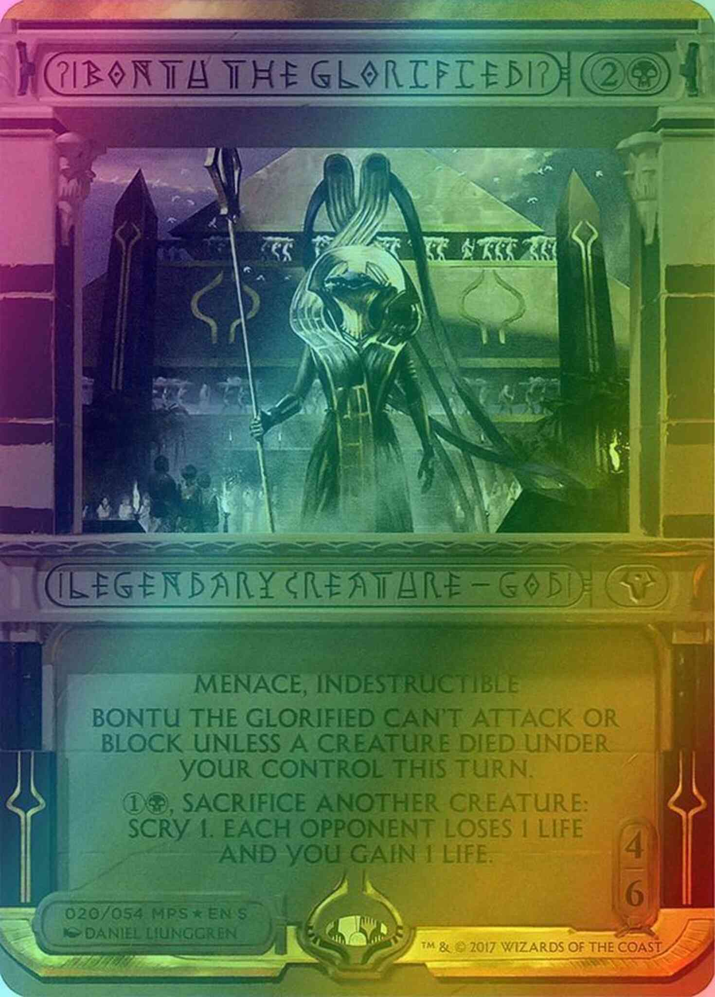 Magic Bontu the Glorified [20] [Masterpiece Series] [Amonkhet Invocations] [Foil]