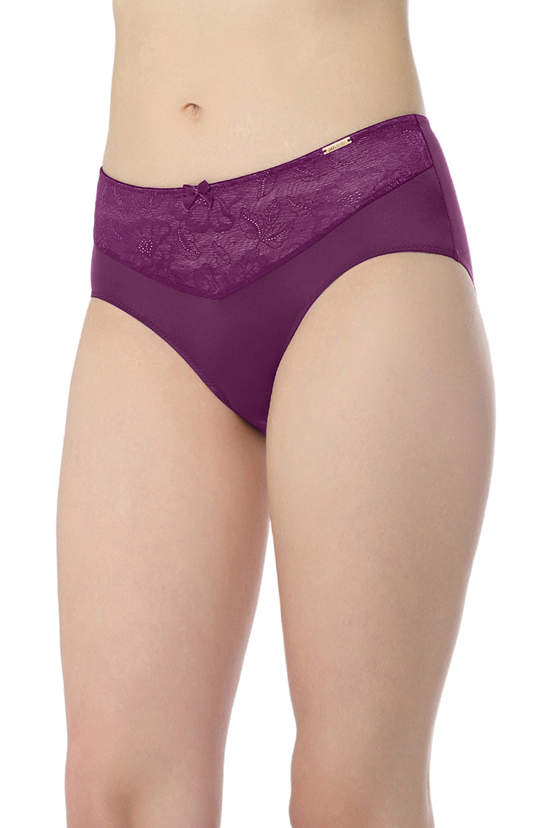 Amante Elegant Lace Hipster Panty - Pickled Beet & Stucco - view 2