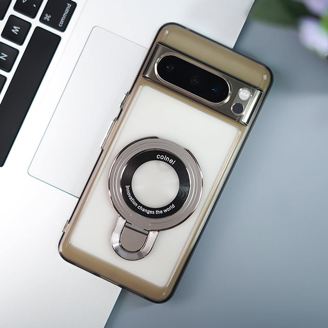 Million Cases Pixel 8 Series Transparent Rotating Ring Stand Case - view 4