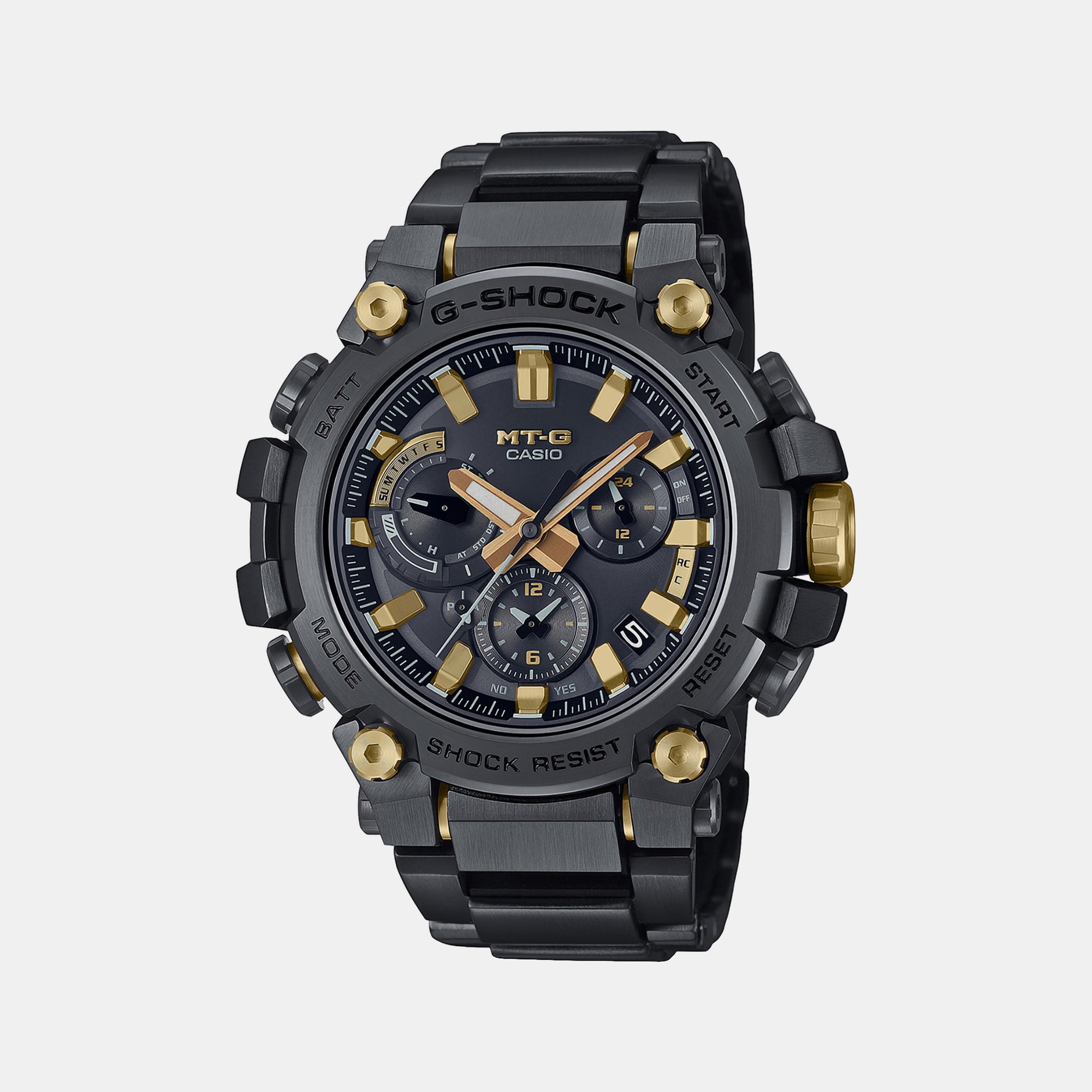 Casio G-Shock Men Quartz Black Dial Analog Stainless Steel Watch G1323