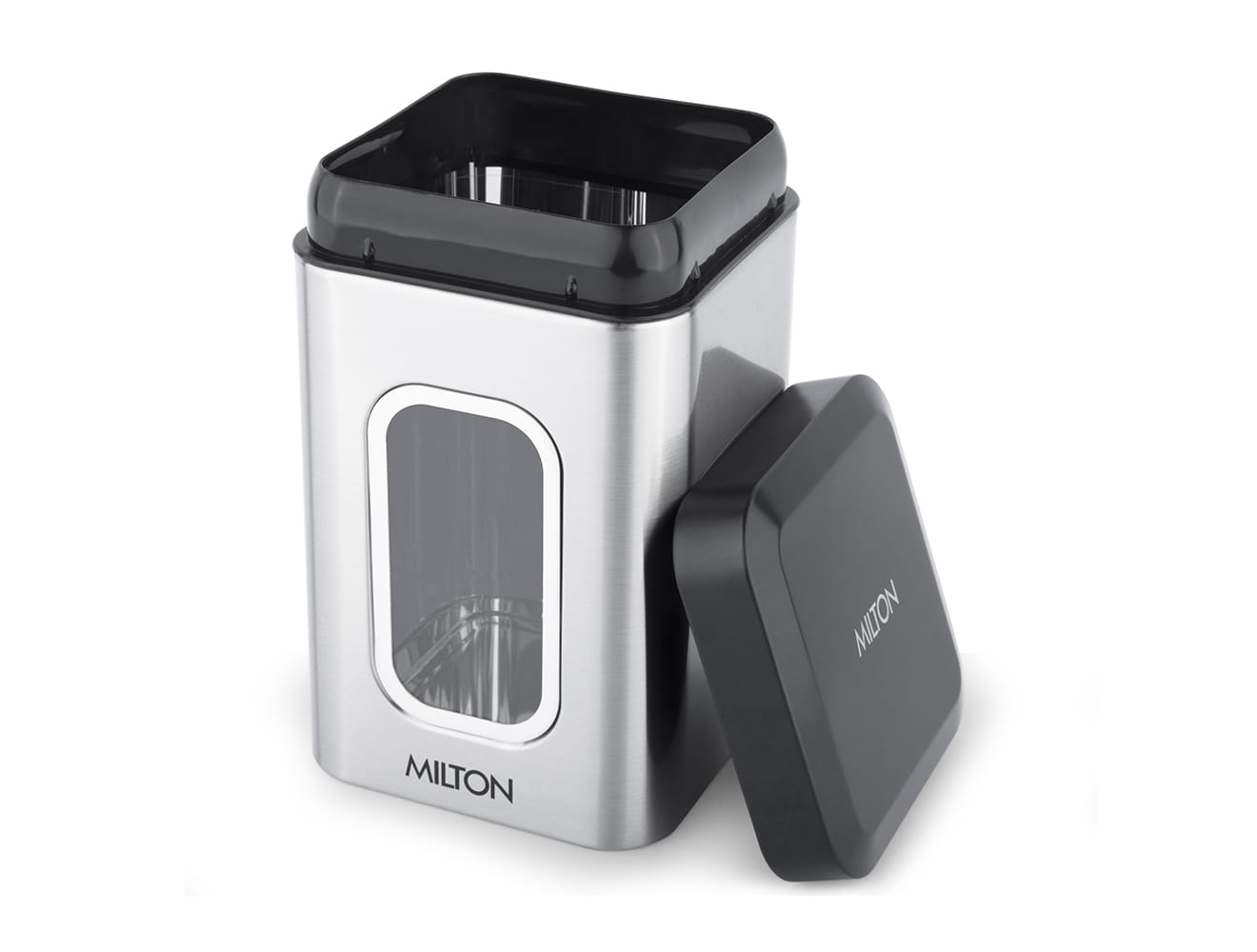 Steel Clear Square Jar (Milton) - view 2