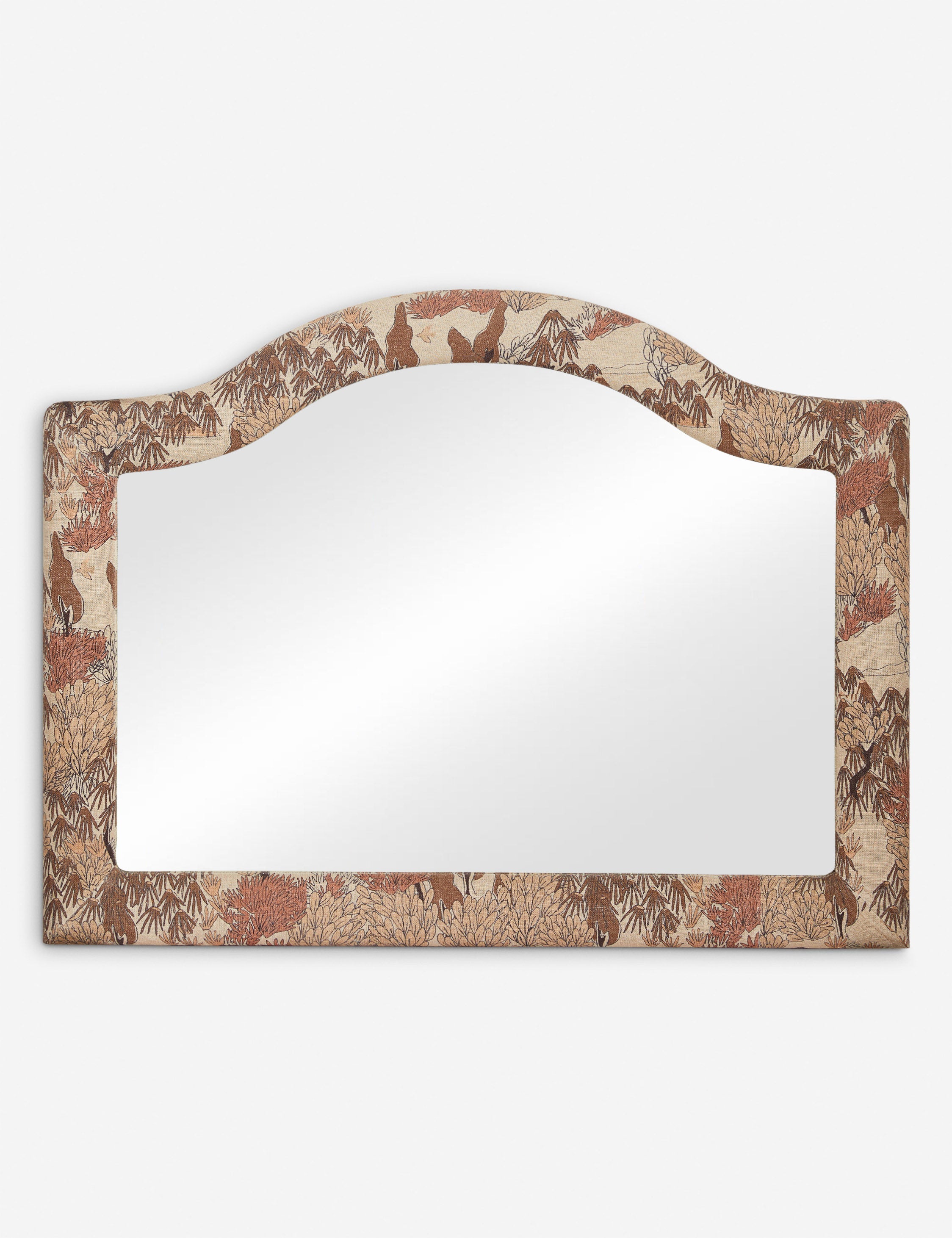 Lulu and Georgia Garden Walk Upholstered Mantel Mirror by Sarah Sherman Samuel - view 2