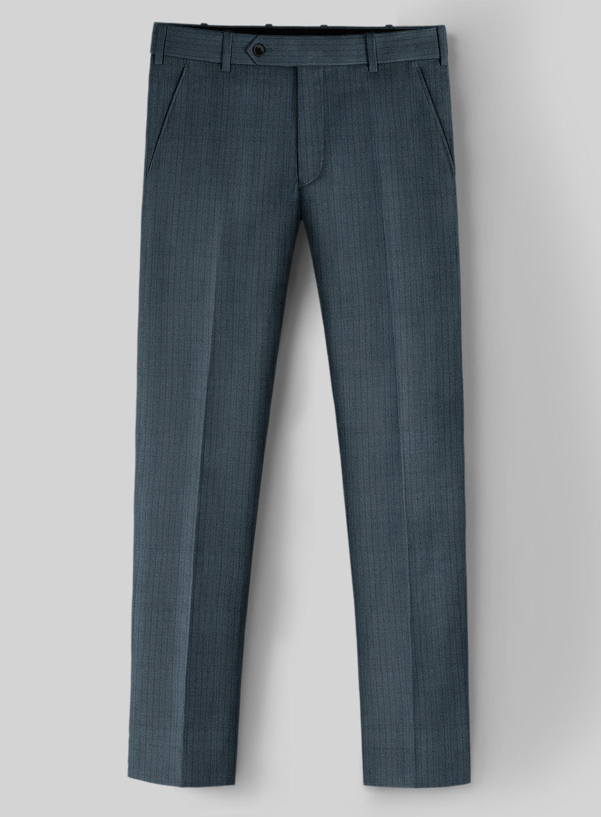StudioSuits Reda Tibaro Blue Stripe Wool Pants