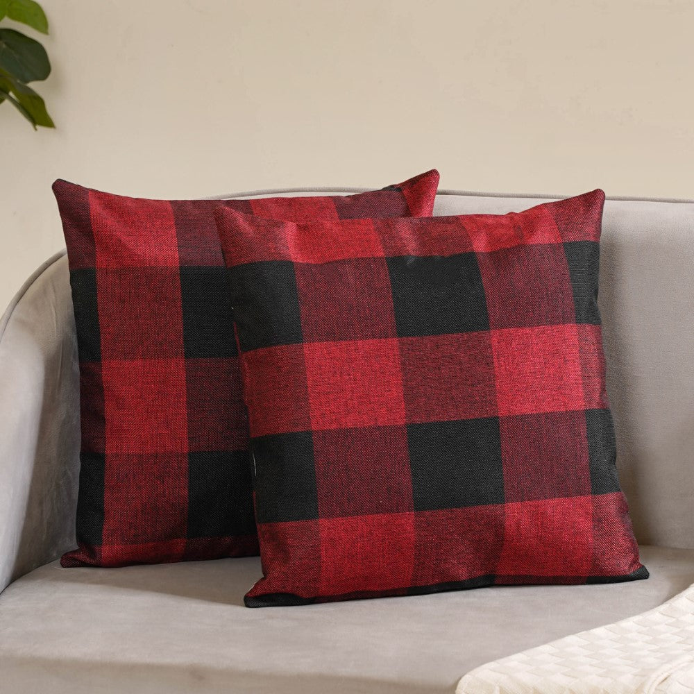Nestasia Checked Cushion Cover Set of 2 - view 10
