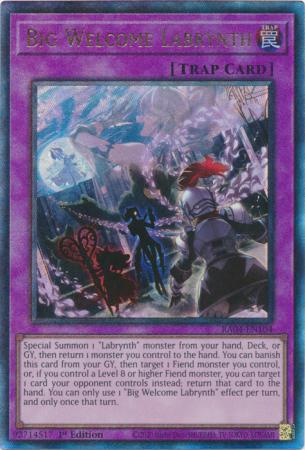 Yu-Gi-Oh! Big Welcome Labrynth - RA04-EN104 - Ultimate Rare - 1st Edition
