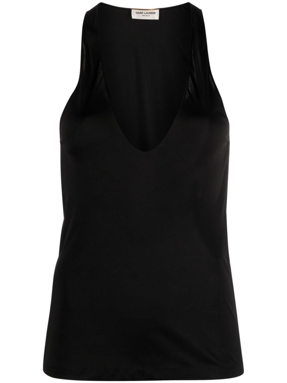 Saint Laurent plunging satin tank top – Vicose 100%
