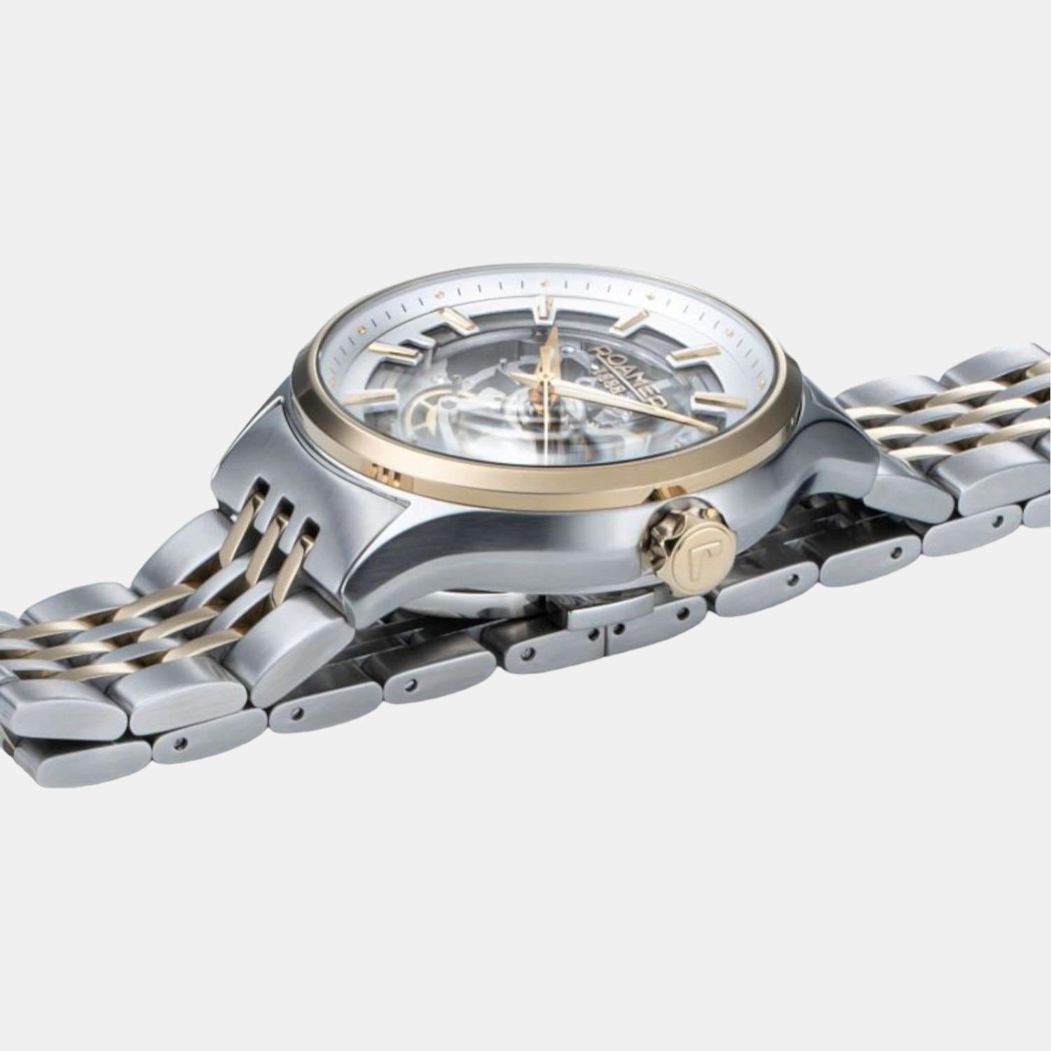 Roamer Competence Skeleton Men Automatic White Dial Analog Stainless Steel Watch 101663 47 15 10N - view 2