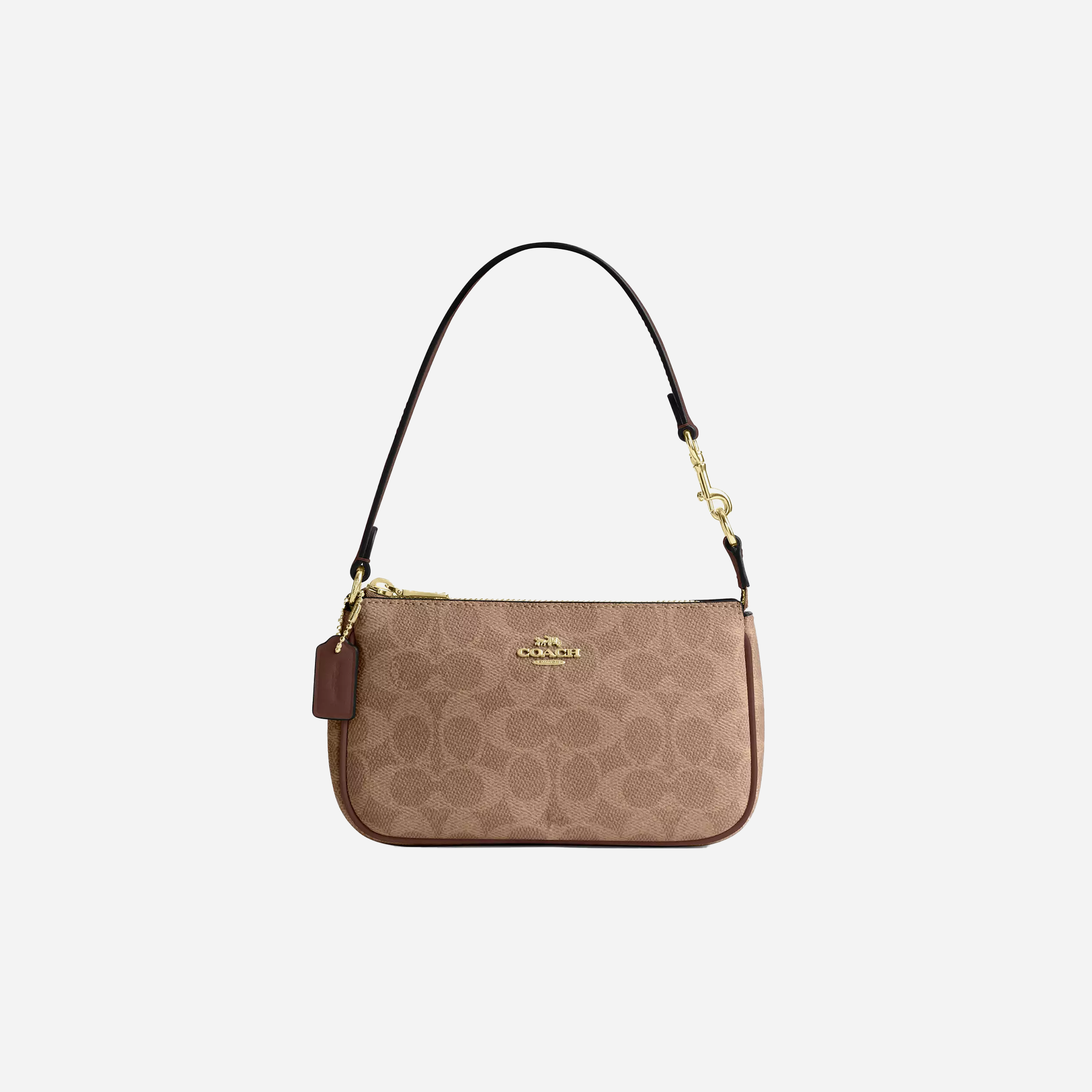 COACH Nolita 19 In Signature Canvas Gold/Tan/Brown