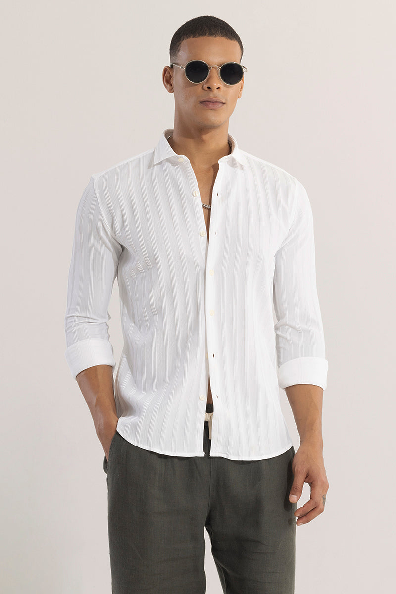 SNITCH Quadbar White Shirt