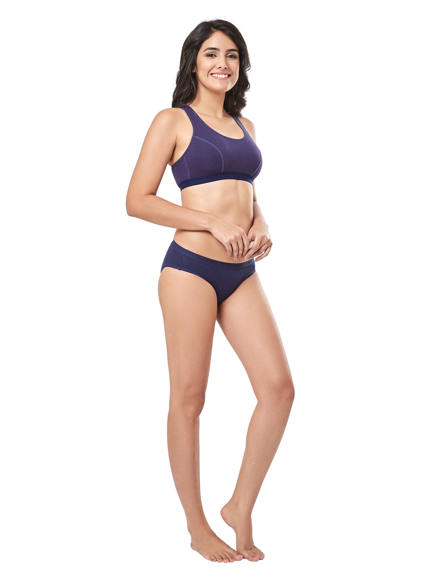 every de Lounge Essentials Non-Padded Non-Wired Full Cover Slip-on Bra - Eclipse - view 6